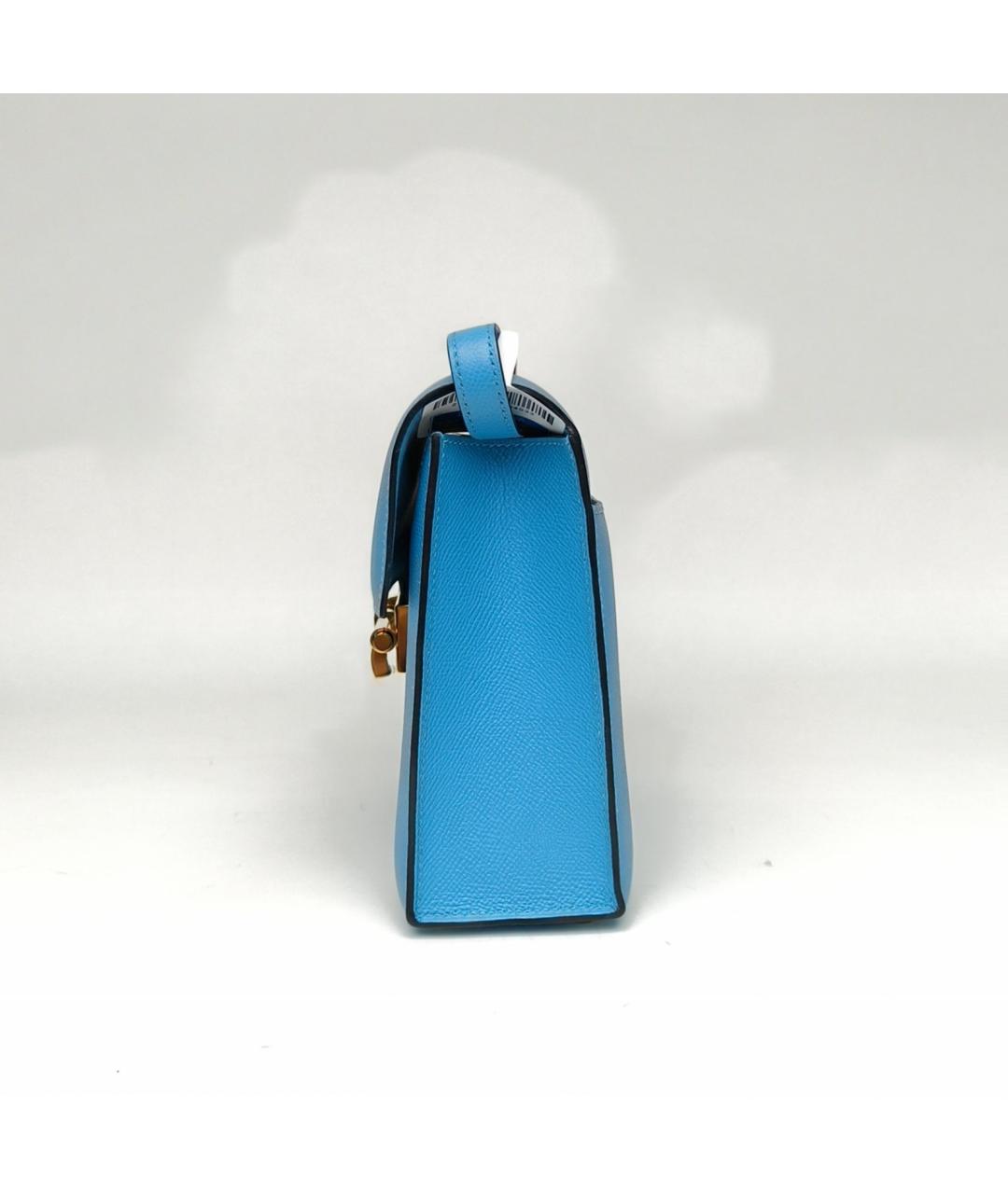 HERMES Синяя кожаная сумка через плечо, фото 6