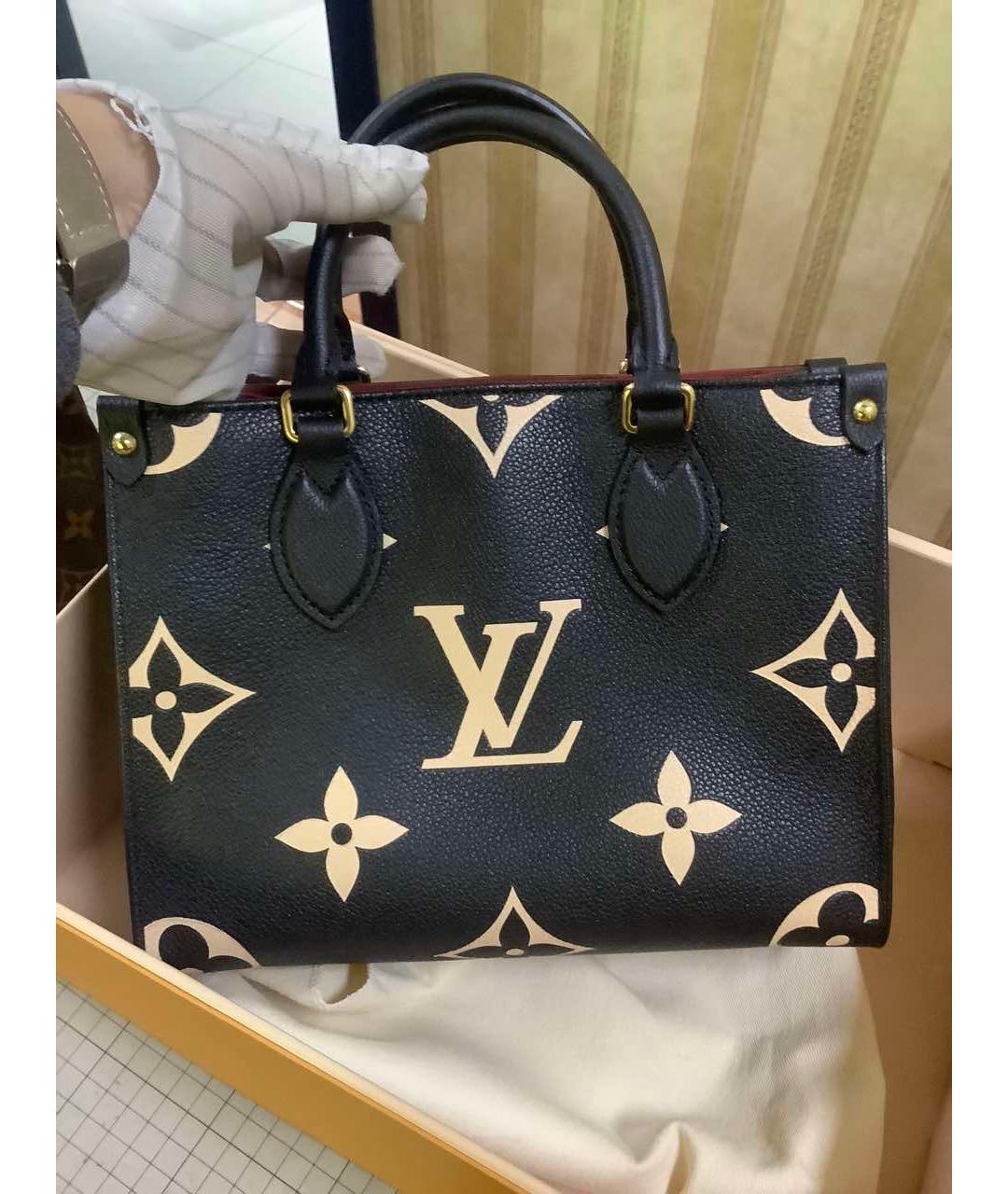 LOUIS VUITTON Черная кожаная сумка через плечо, фото 8