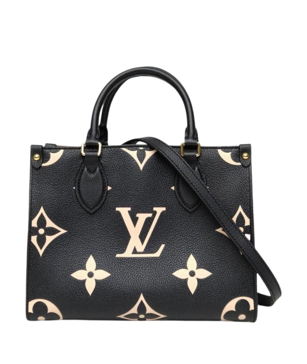 LOUIS VUITTON Черная кожаная сумка через плечо, фото 1