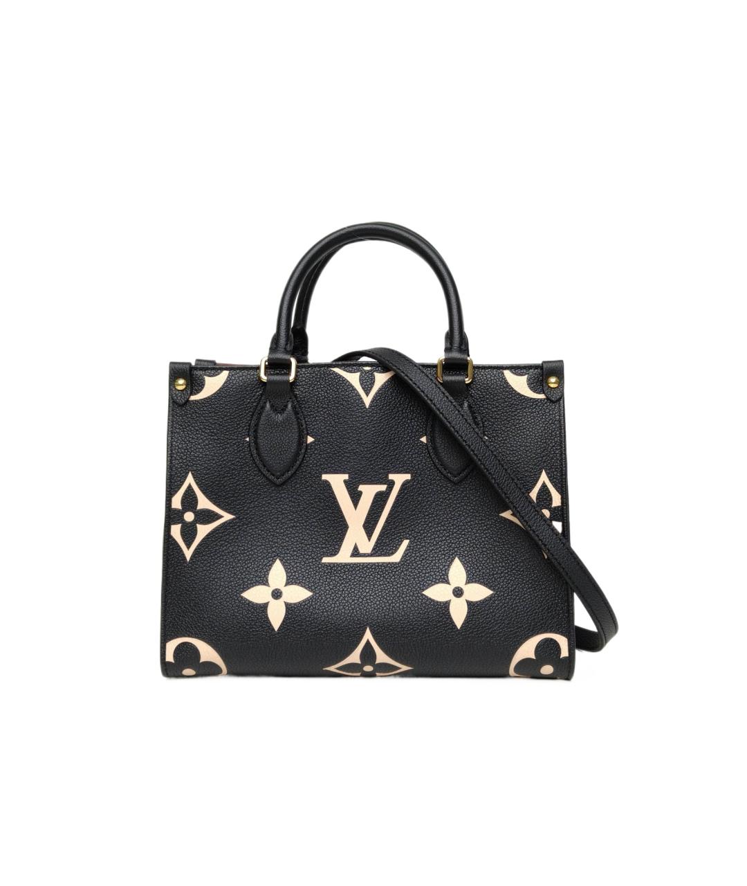LOUIS VUITTON Черная кожаная сумка через плечо, фото 9
