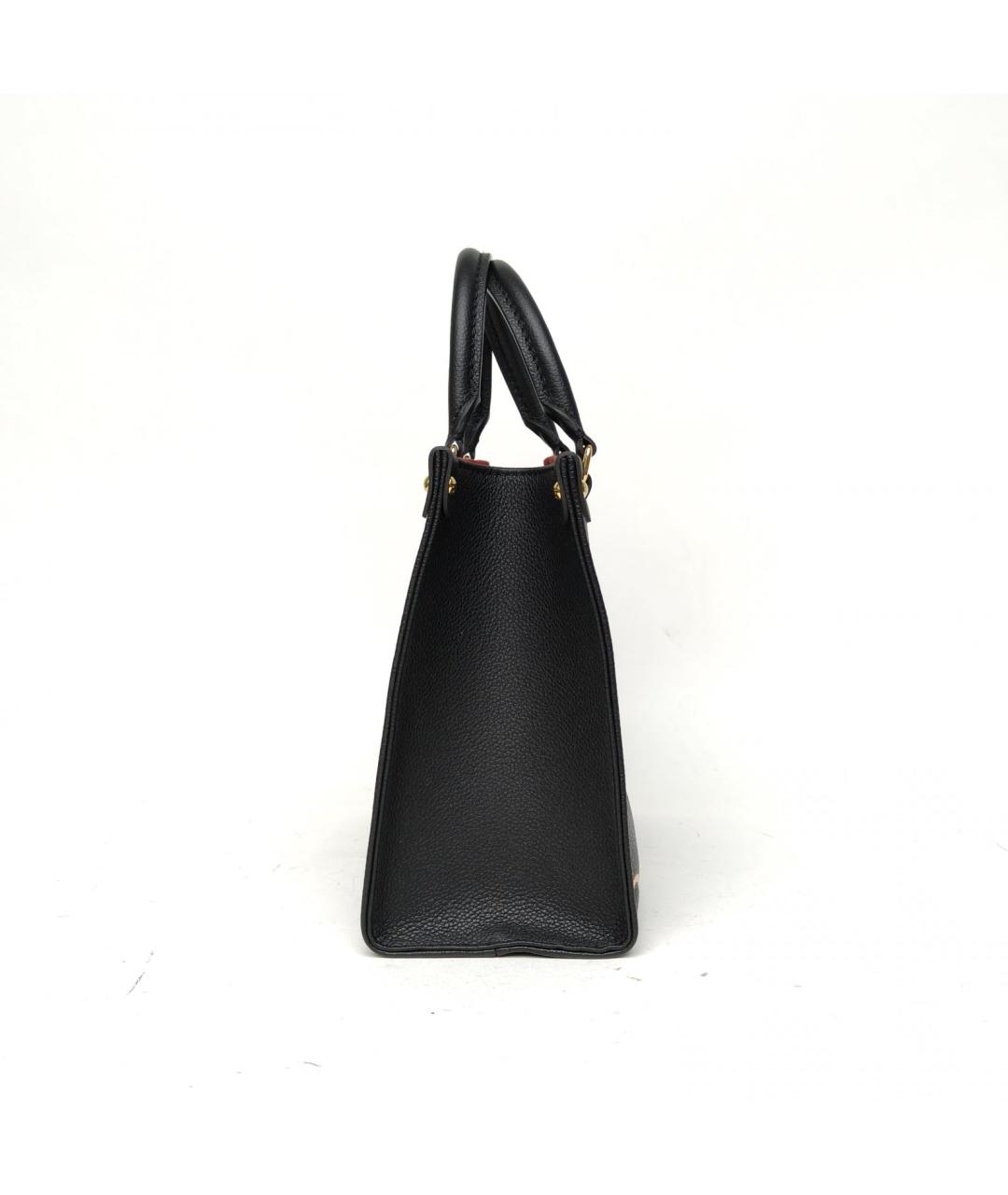 LOUIS VUITTON Черная кожаная сумка через плечо, фото 5