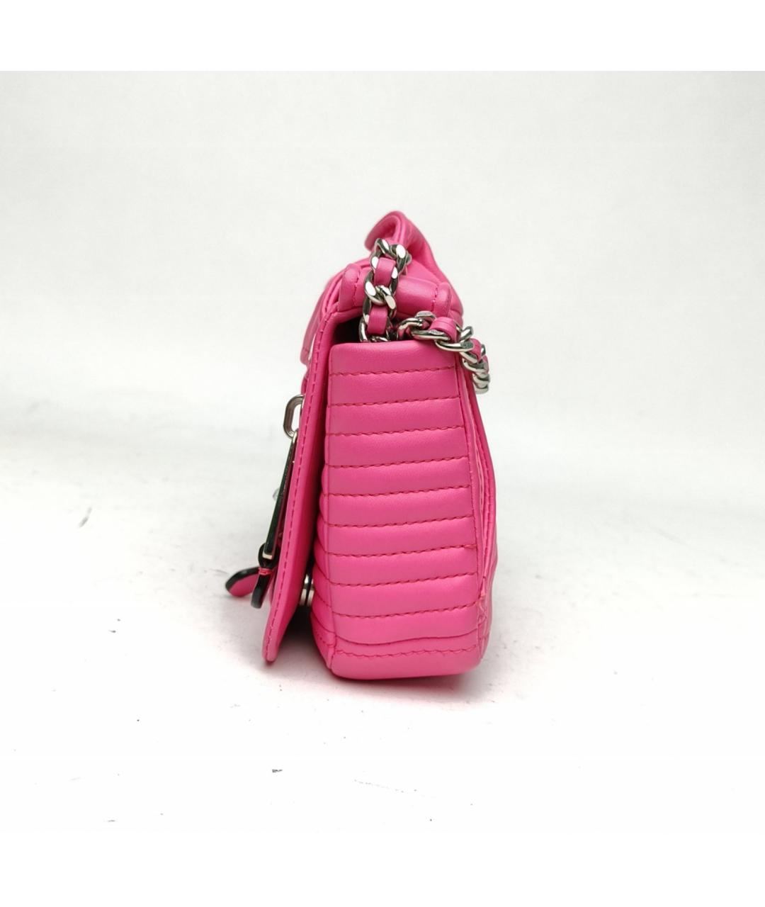 MOSCHINO Фуксия кожаная сумка через плечо, фото 3