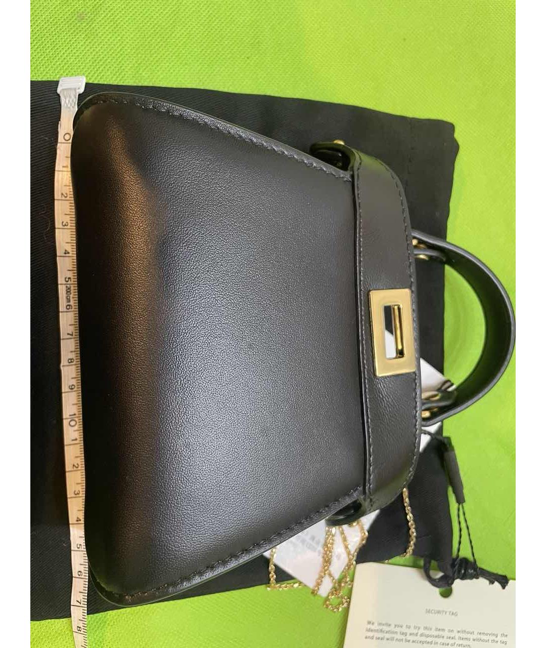 FENDI Черная кожаная сумка через плечо, фото 6