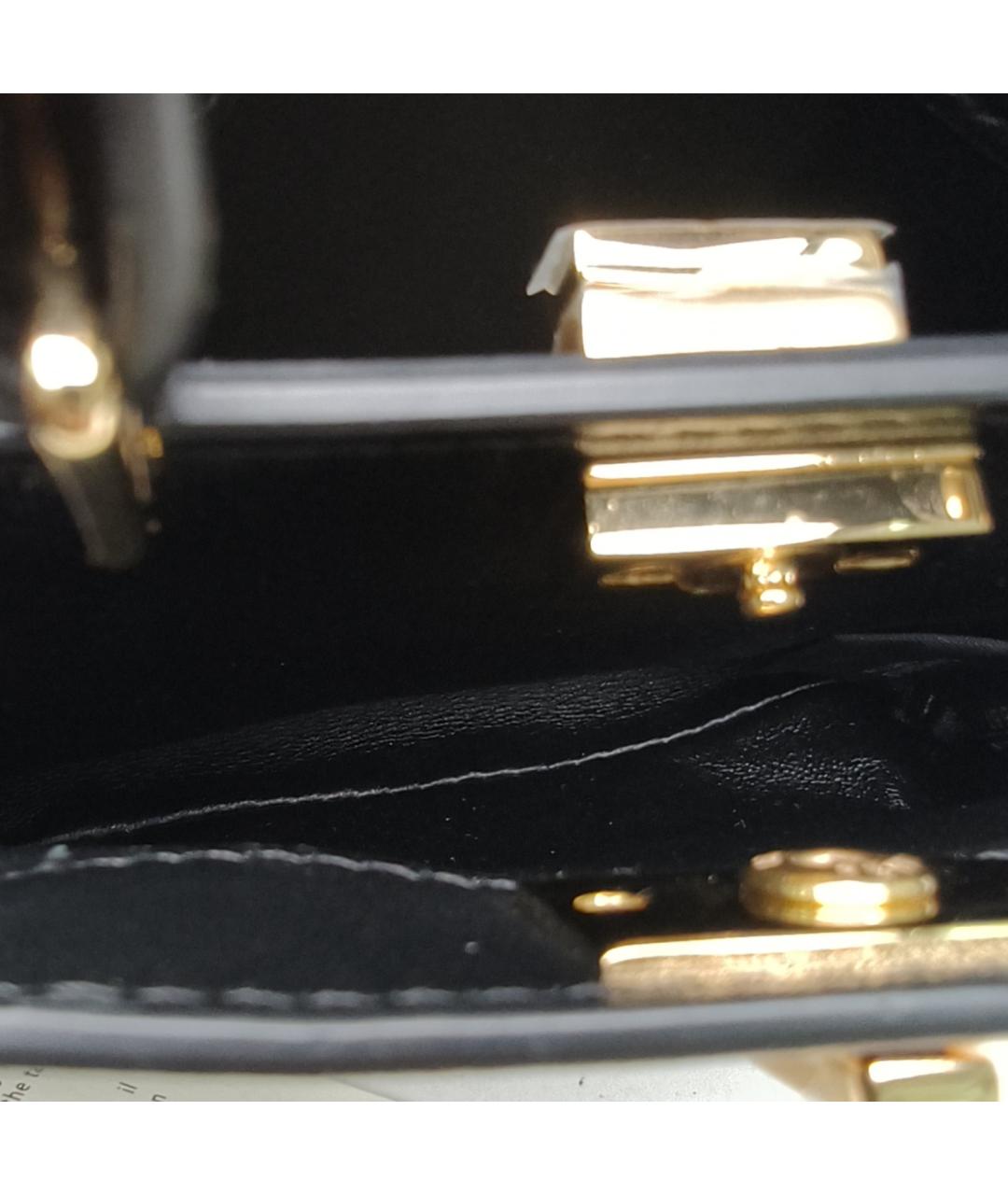FENDI Черная кожаная сумка через плечо, фото 5