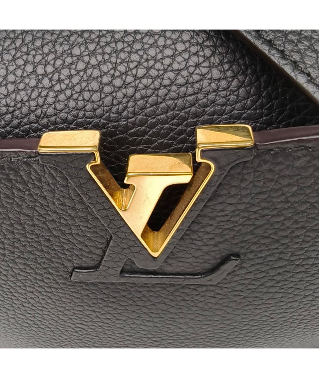 LOUIS VUITTON Черная кожаная сумка через плечо, фото 7