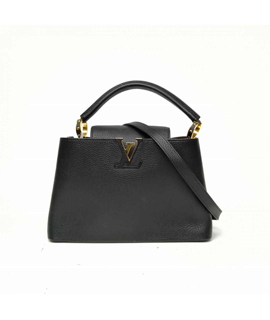 LOUIS VUITTON Черная кожаная сумка через плечо, фото 2