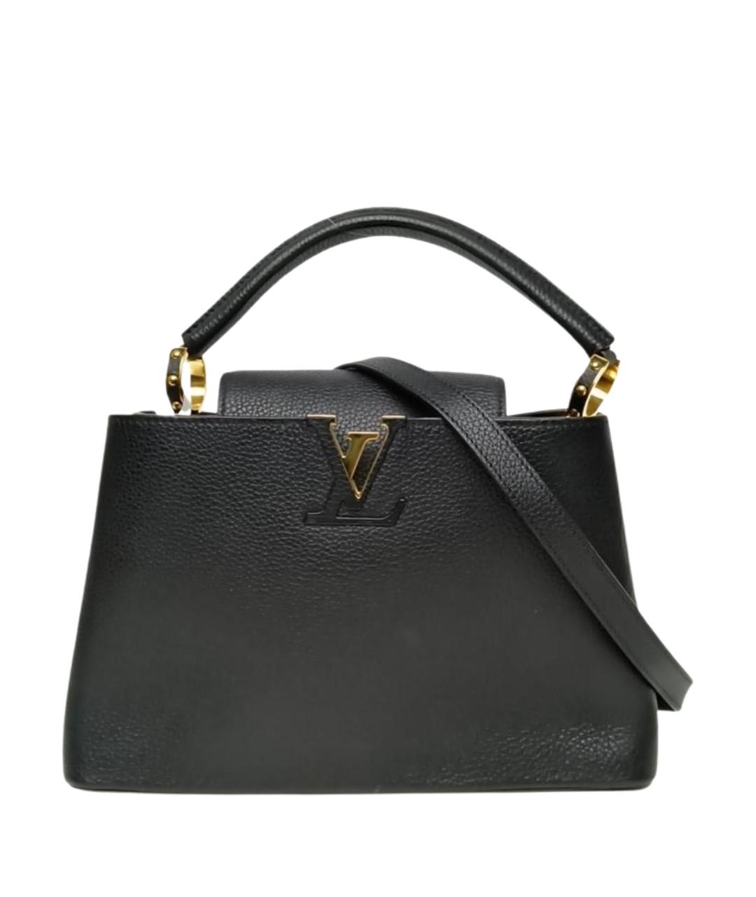 LOUIS VUITTON Черная кожаная сумка через плечо, фото 1