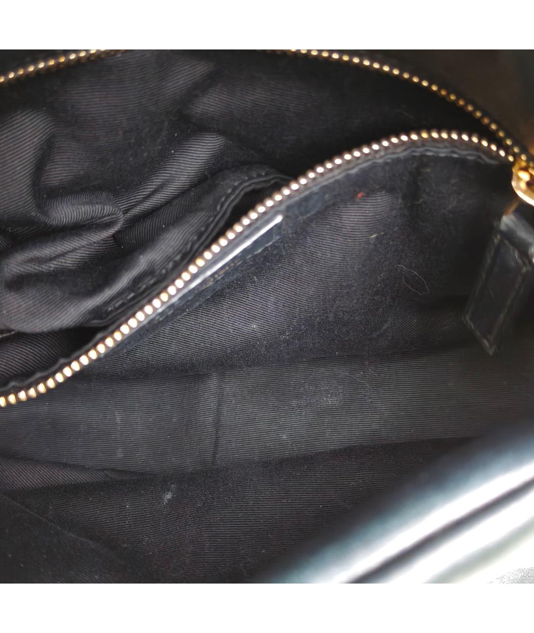 SAINT LAURENT Черная кожаная сумка через плечо, фото 8