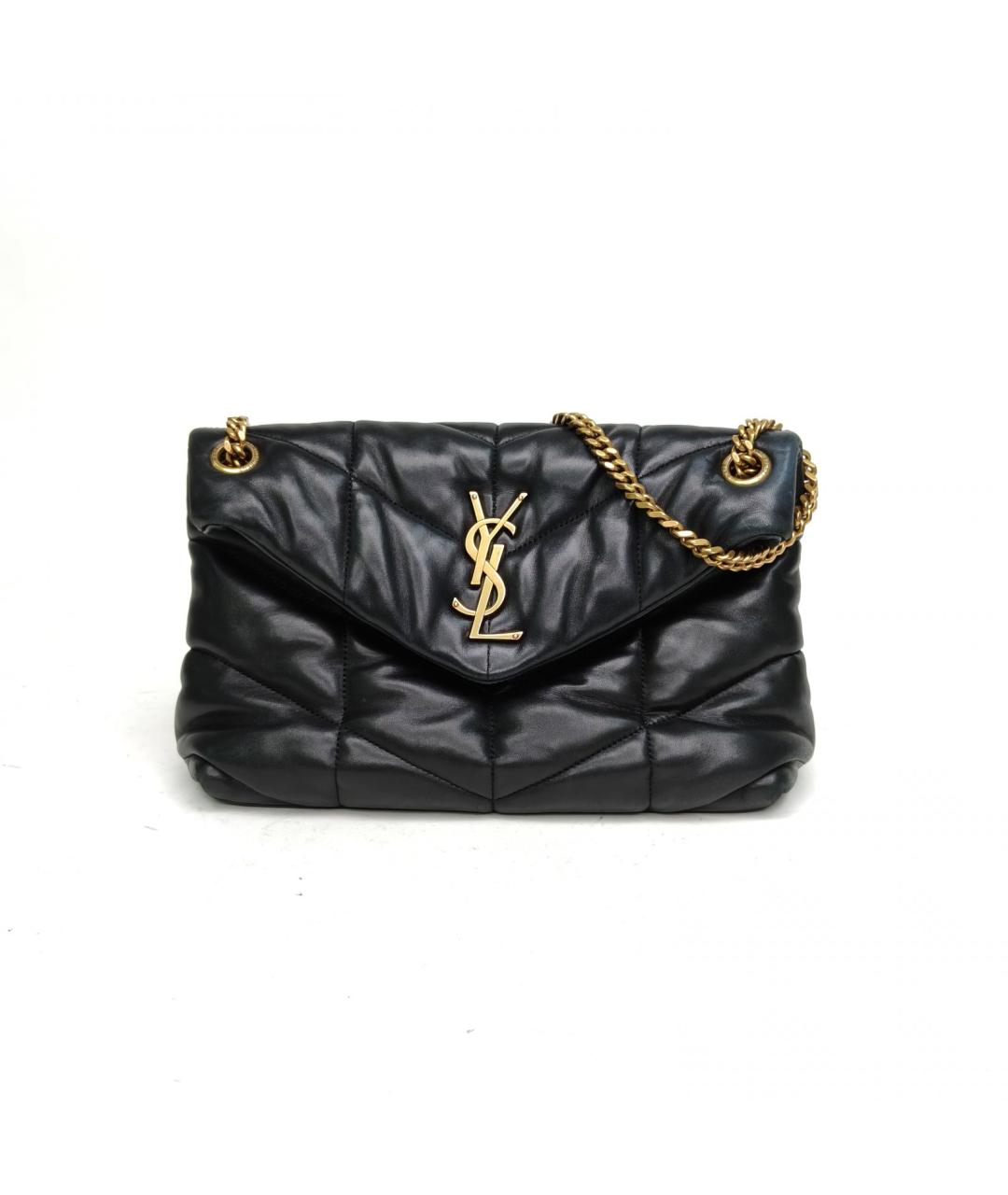 SAINT LAURENT Черная кожаная сумка через плечо, фото 2
