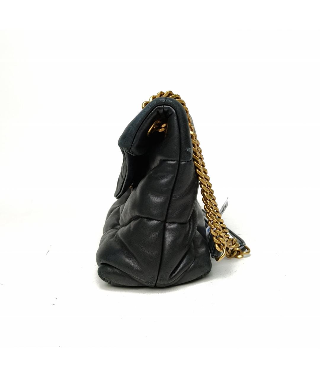 SAINT LAURENT Черная кожаная сумка через плечо, фото 3