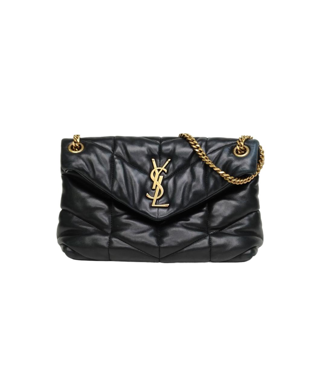 SAINT LAURENT Черная кожаная сумка через плечо, фото 10