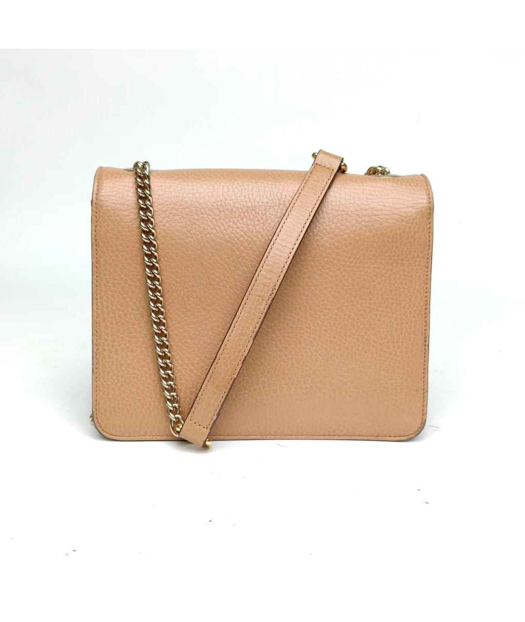 GUCCI Бежевая кожаная сумка через плечо, фото 4