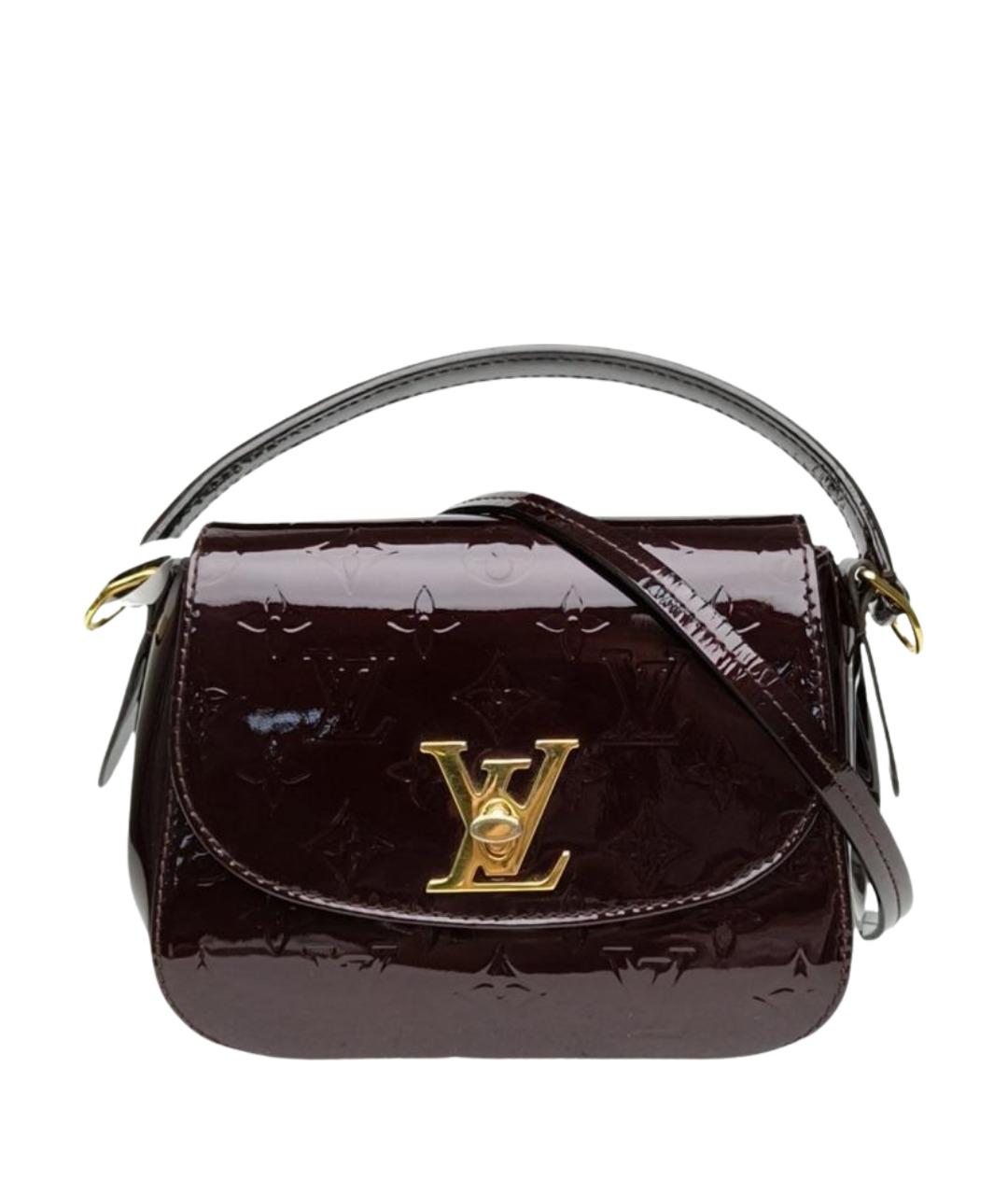 LOUIS VUITTON Бордовая сумка через плечо из лакированной кожи, фото 1
