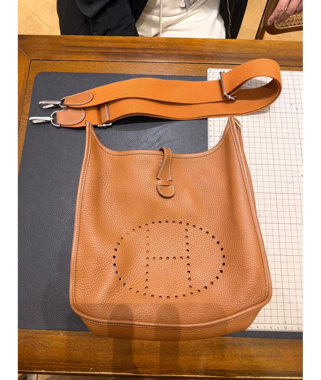 HERMES Коричневая сумка через плечо, фото 9