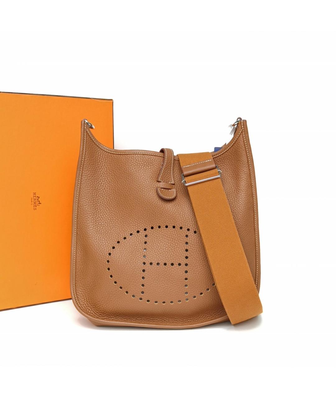 HERMES Коричневая сумка через плечо, фото 8