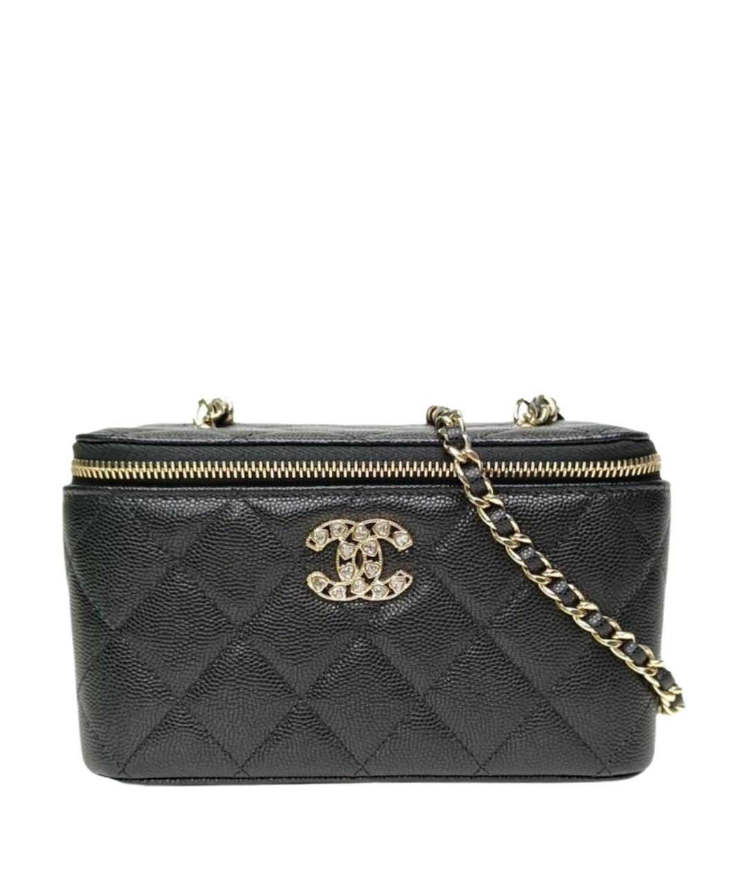 CHANEL Черная кожаная сумка через плечо, фото 1