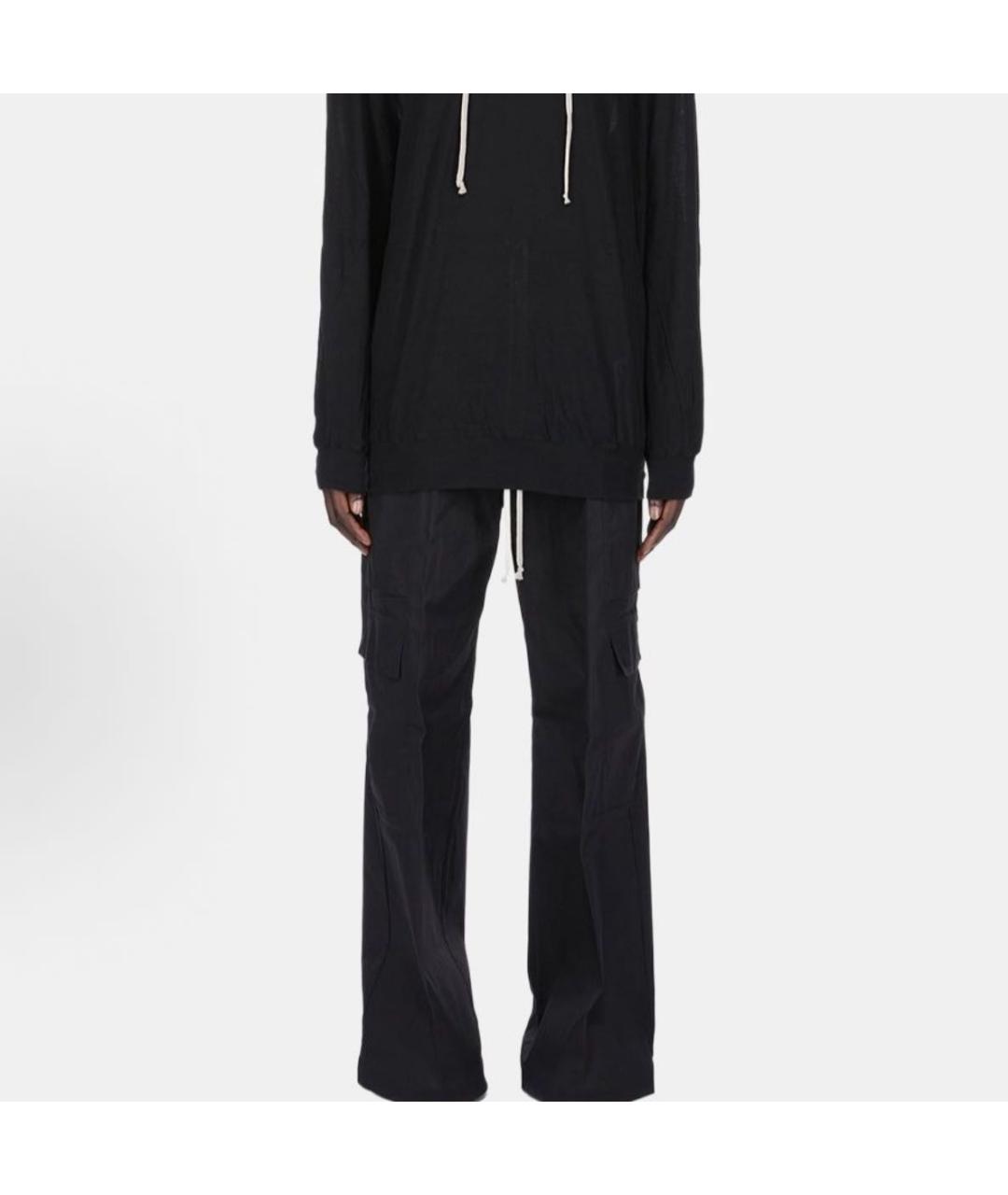 RICK OWENS Черные повседневные брюки, фото 4