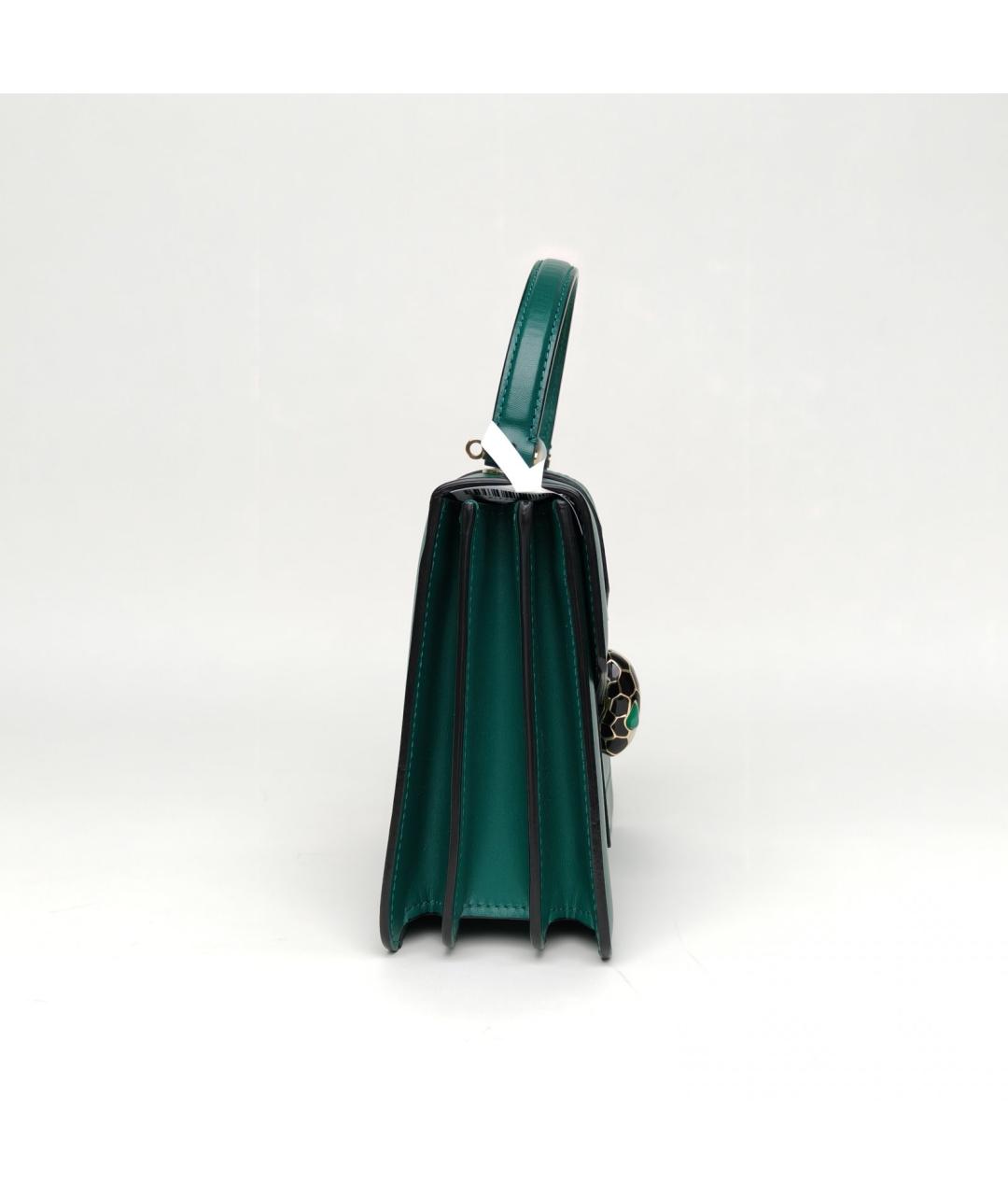BVLGARI Зеленая кожаная сумка через плечо, фото 5