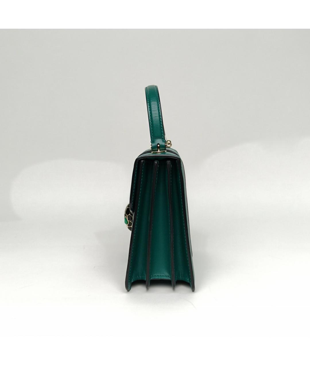 BVLGARI Зеленая кожаная сумка через плечо, фото 3