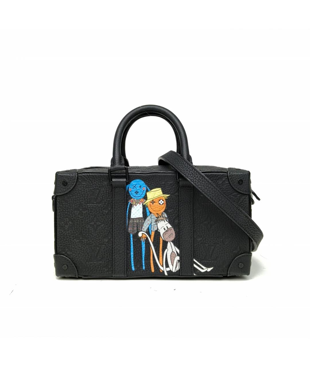 LOUIS VUITTON Черная кожаная сумка через плечо, фото 2