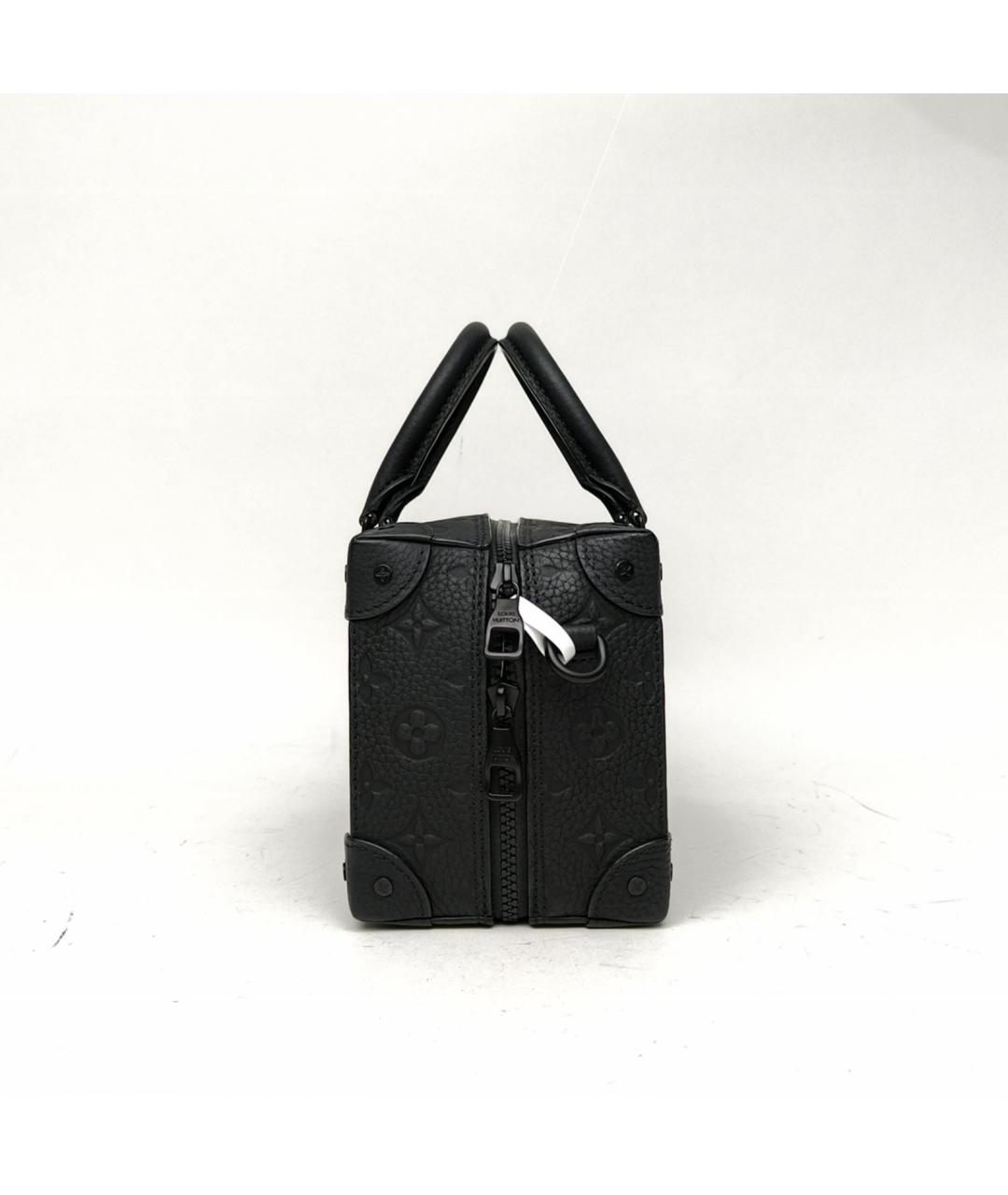 LOUIS VUITTON Черная кожаная сумка через плечо, фото 3