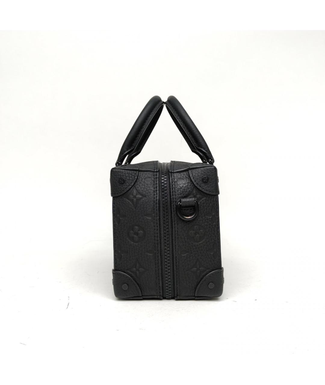 LOUIS VUITTON Черная кожаная сумка через плечо, фото 5