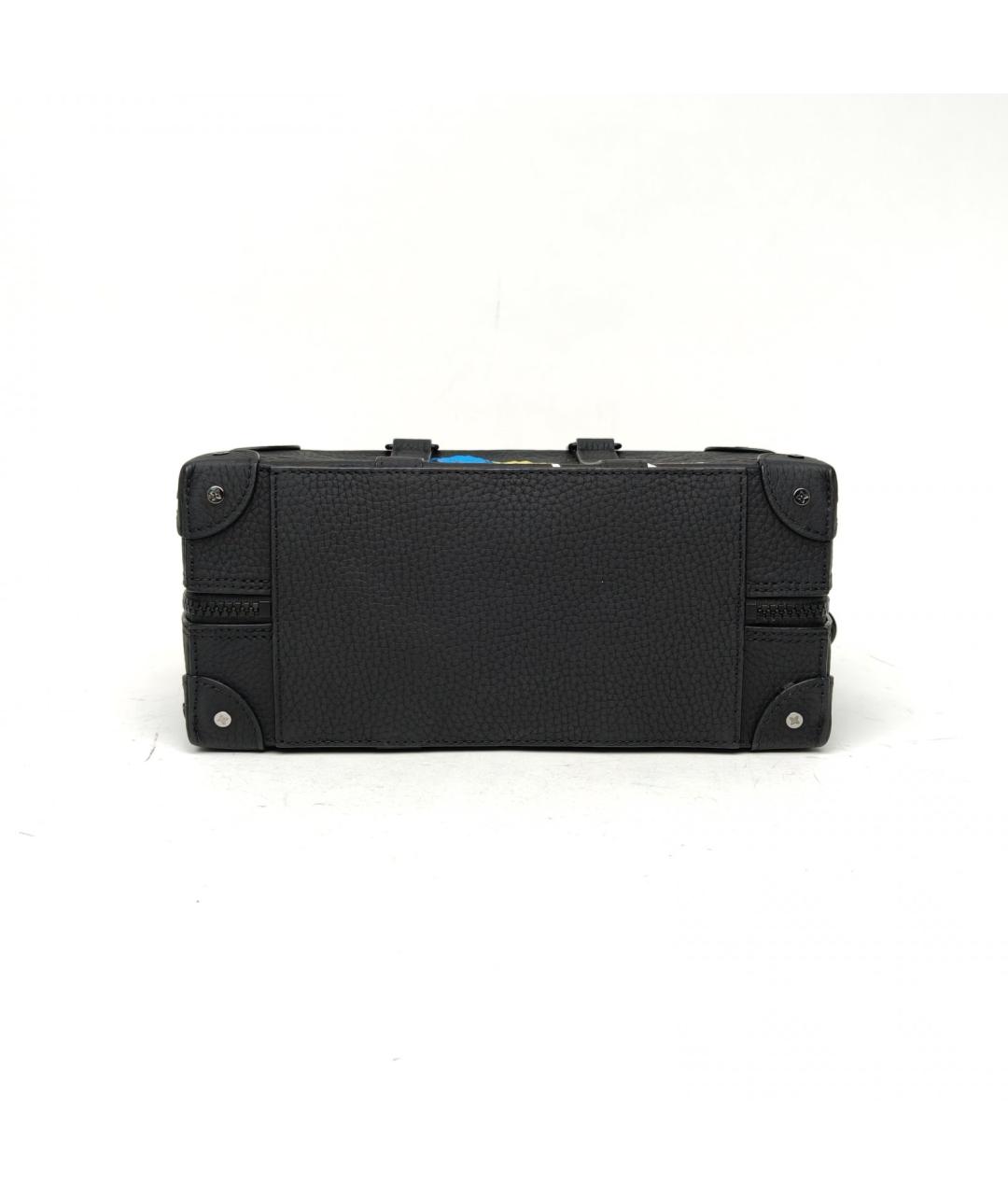 LOUIS VUITTON Черная кожаная сумка через плечо, фото 6