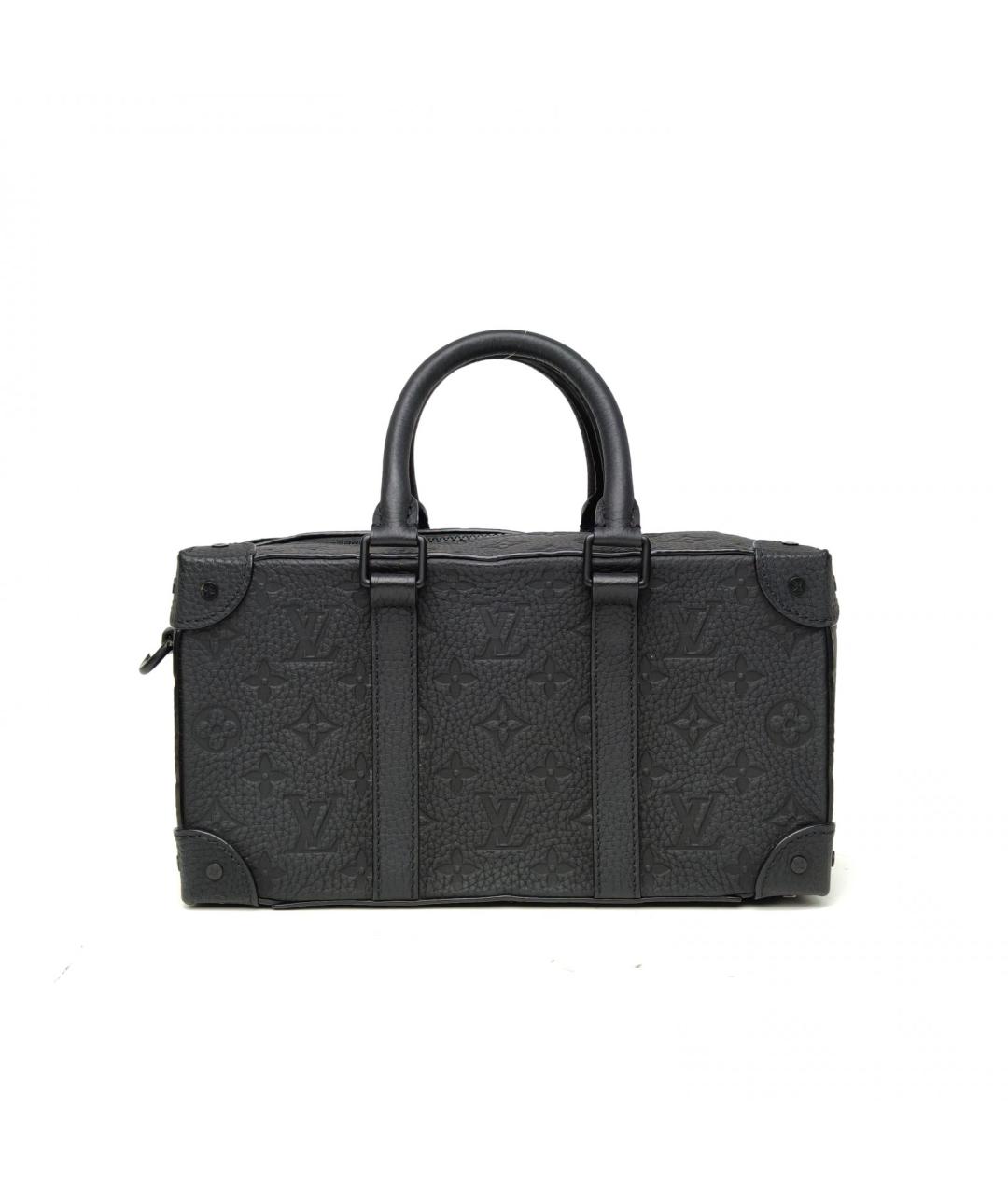 LOUIS VUITTON Черная кожаная сумка через плечо, фото 4