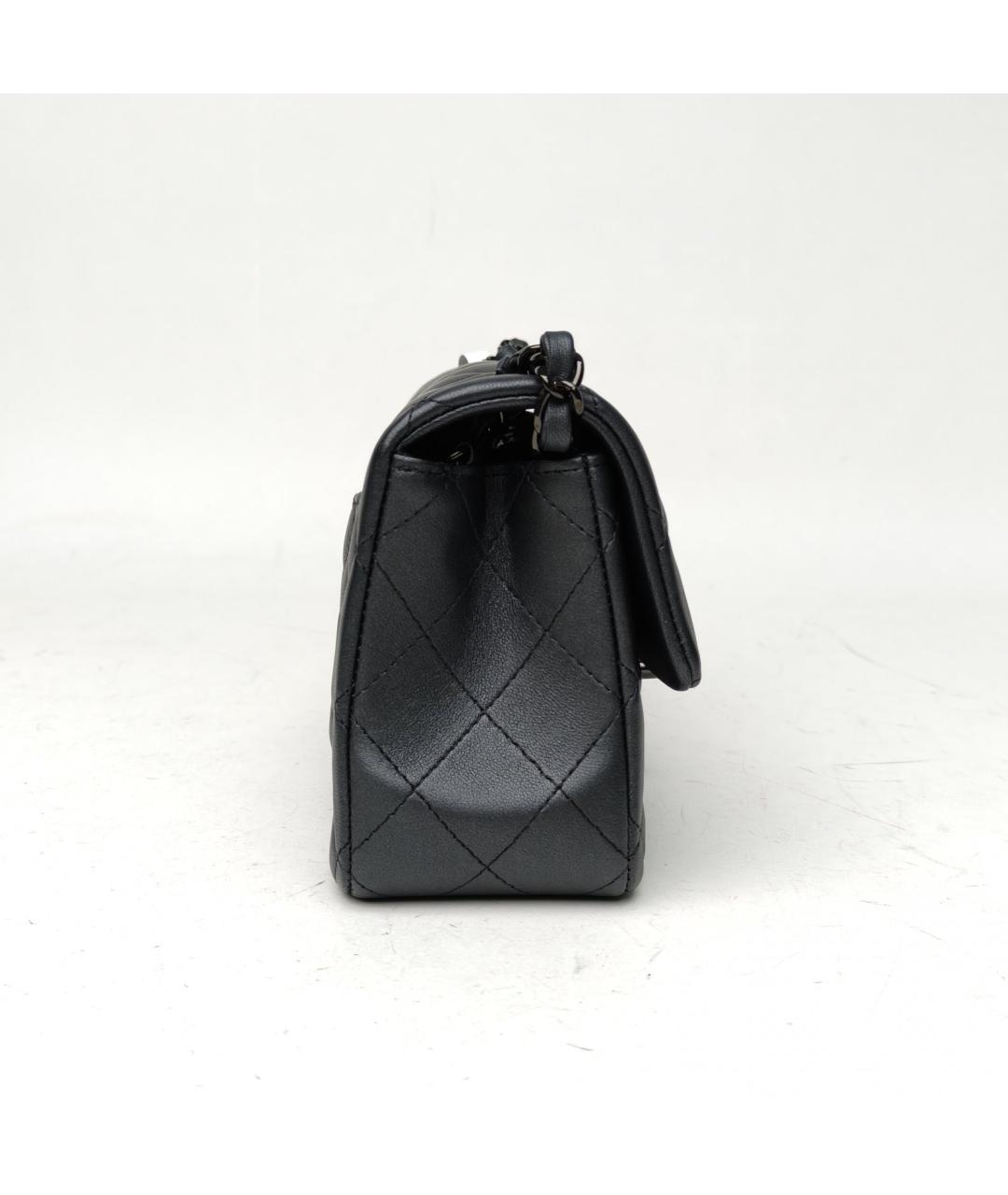 CHANEL Черная кожаная сумка через плечо, фото 5