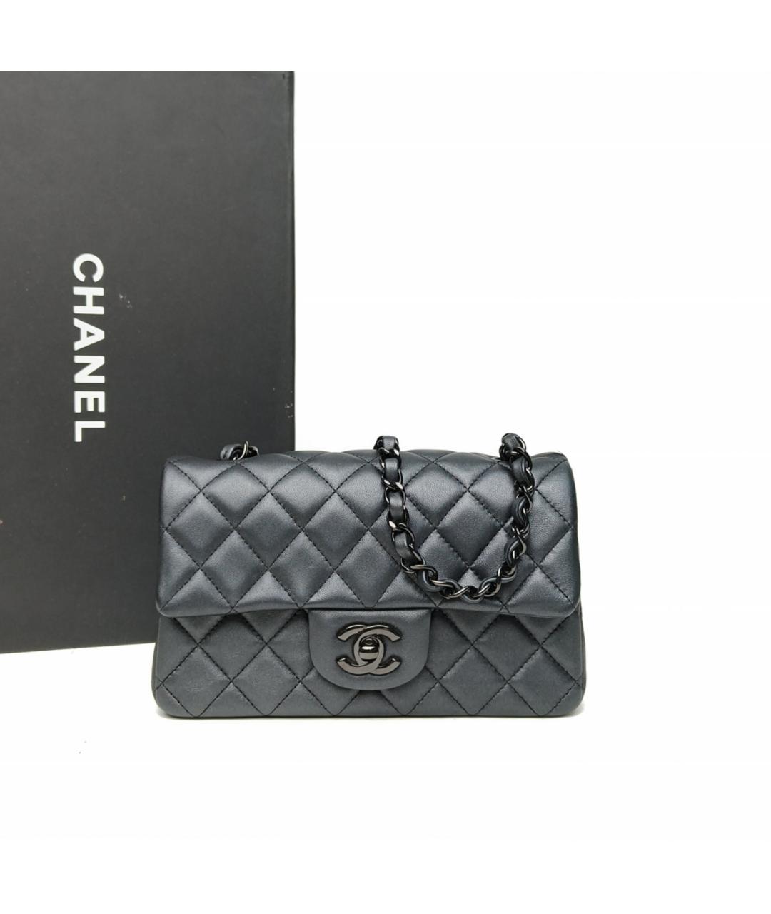 CHANEL Черная кожаная сумка через плечо, фото 9