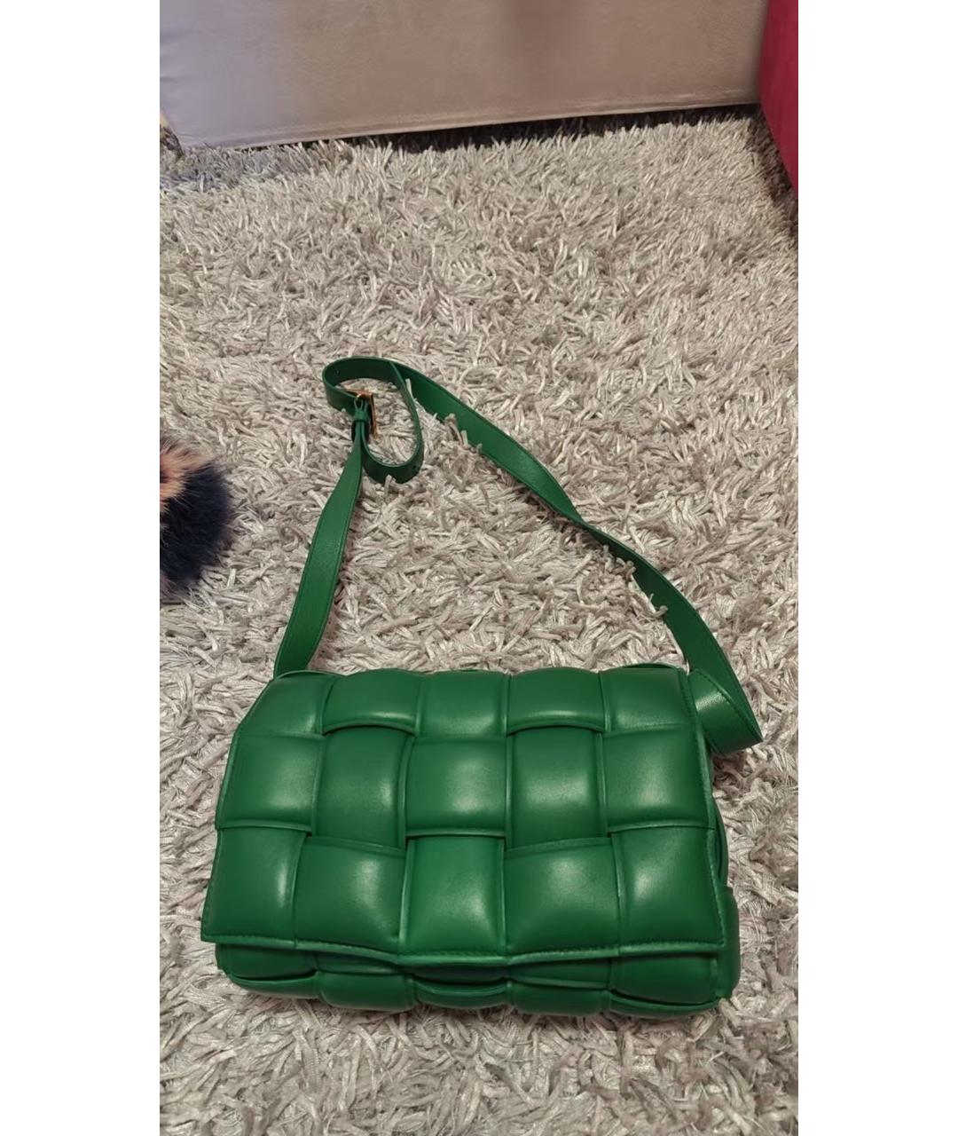 BOTTEGA VENETA Зеленая кожаная сумка через плечо, фото 8