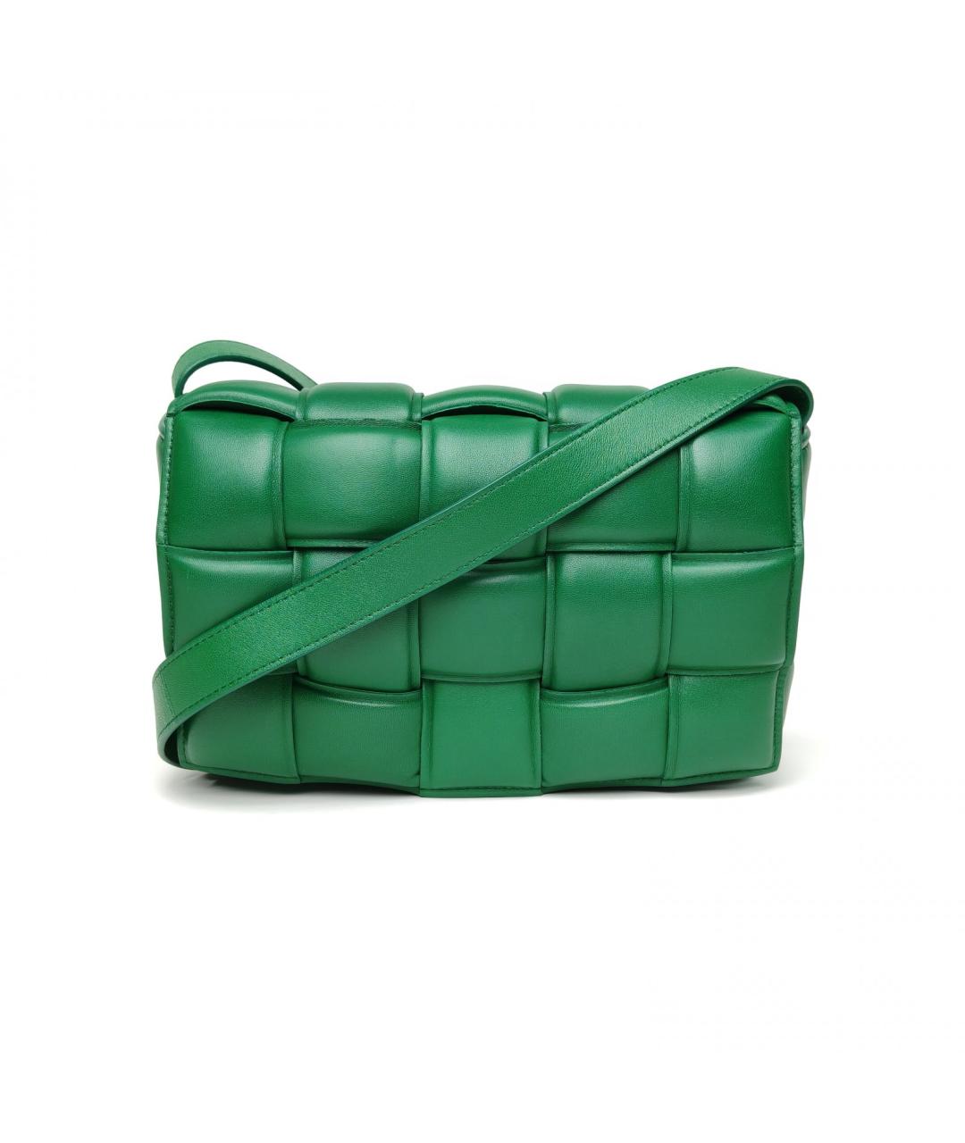 BOTTEGA VENETA Зеленая кожаная сумка через плечо, фото 2