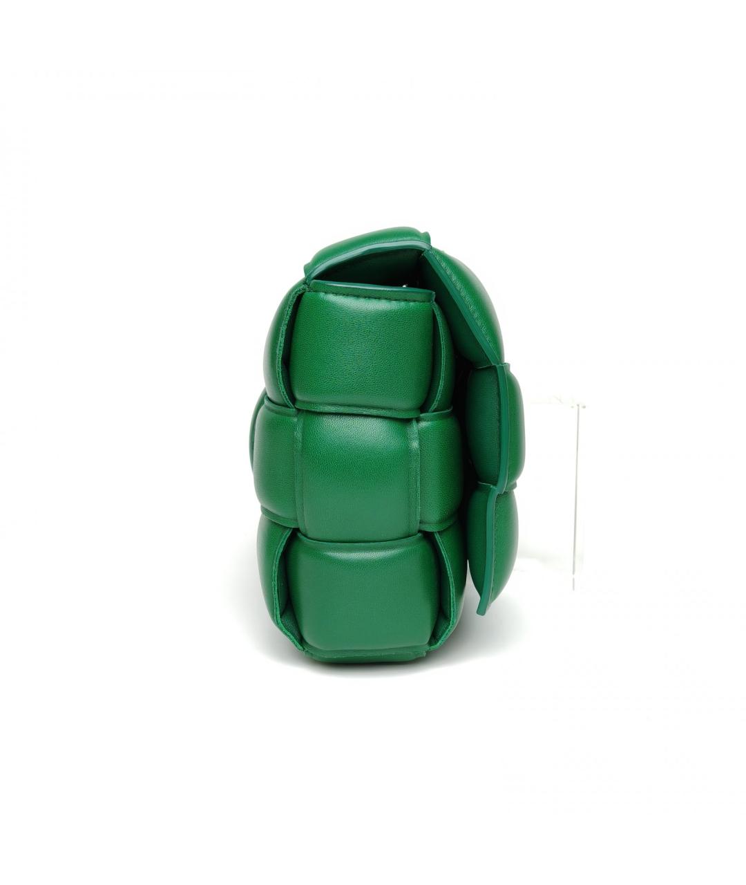 BOTTEGA VENETA Зеленая кожаная сумка через плечо, фото 5