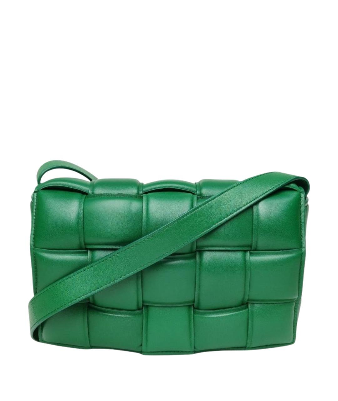 BOTTEGA VENETA Зеленая кожаная сумка через плечо, фото 1
