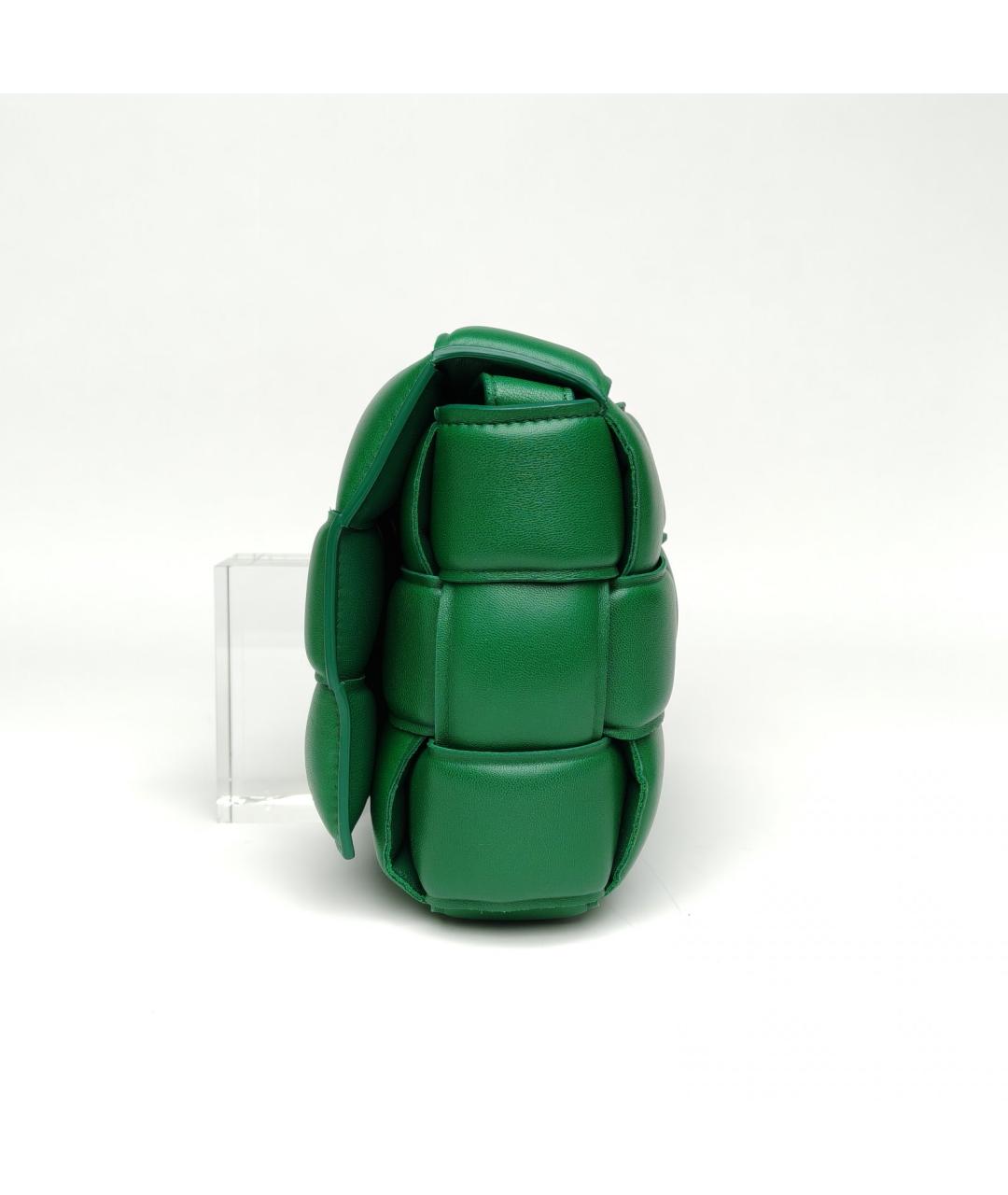 BOTTEGA VENETA Зеленая кожаная сумка через плечо, фото 3