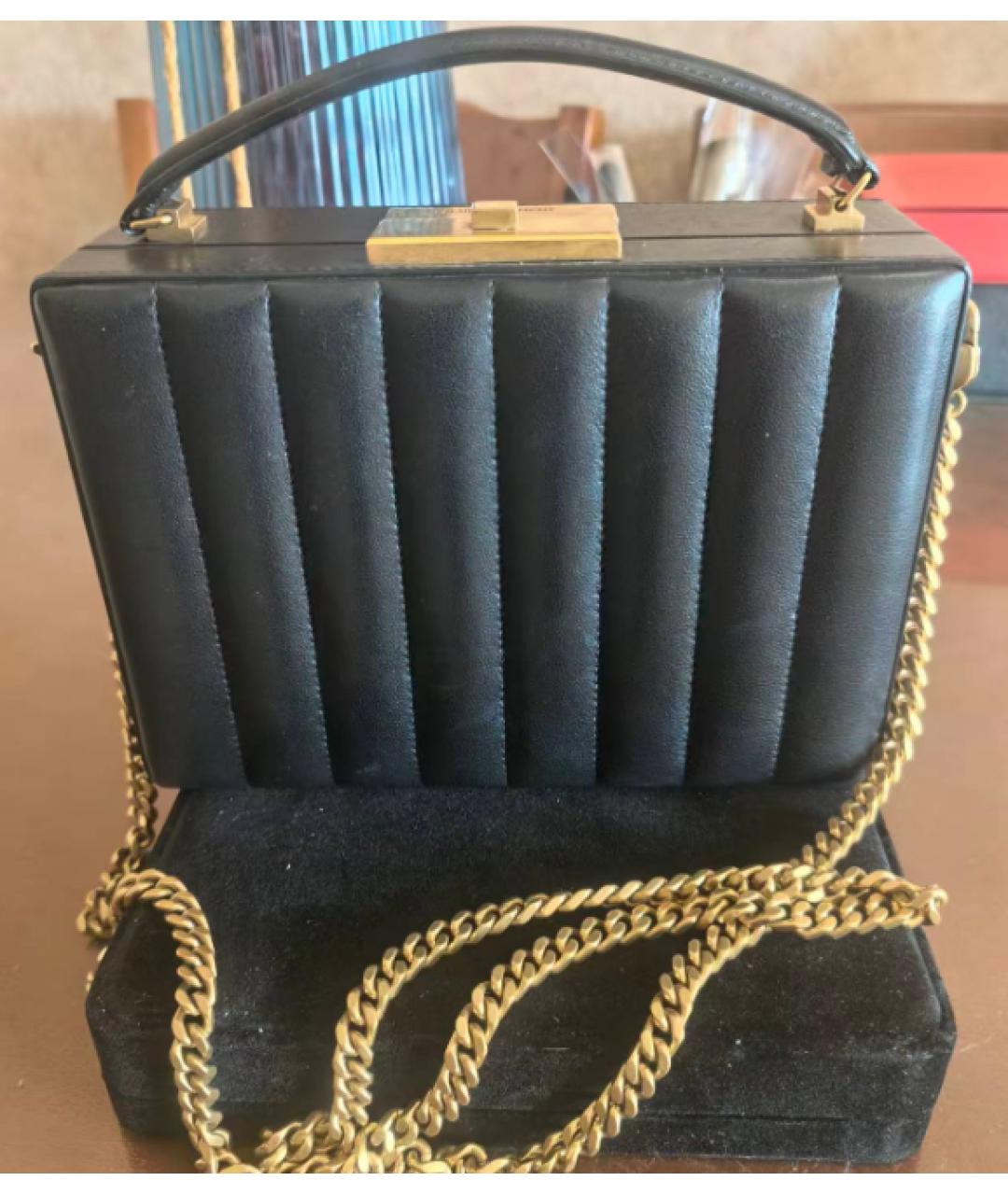 SAINT LAURENT Черная кожаная сумка через плечо, фото 9