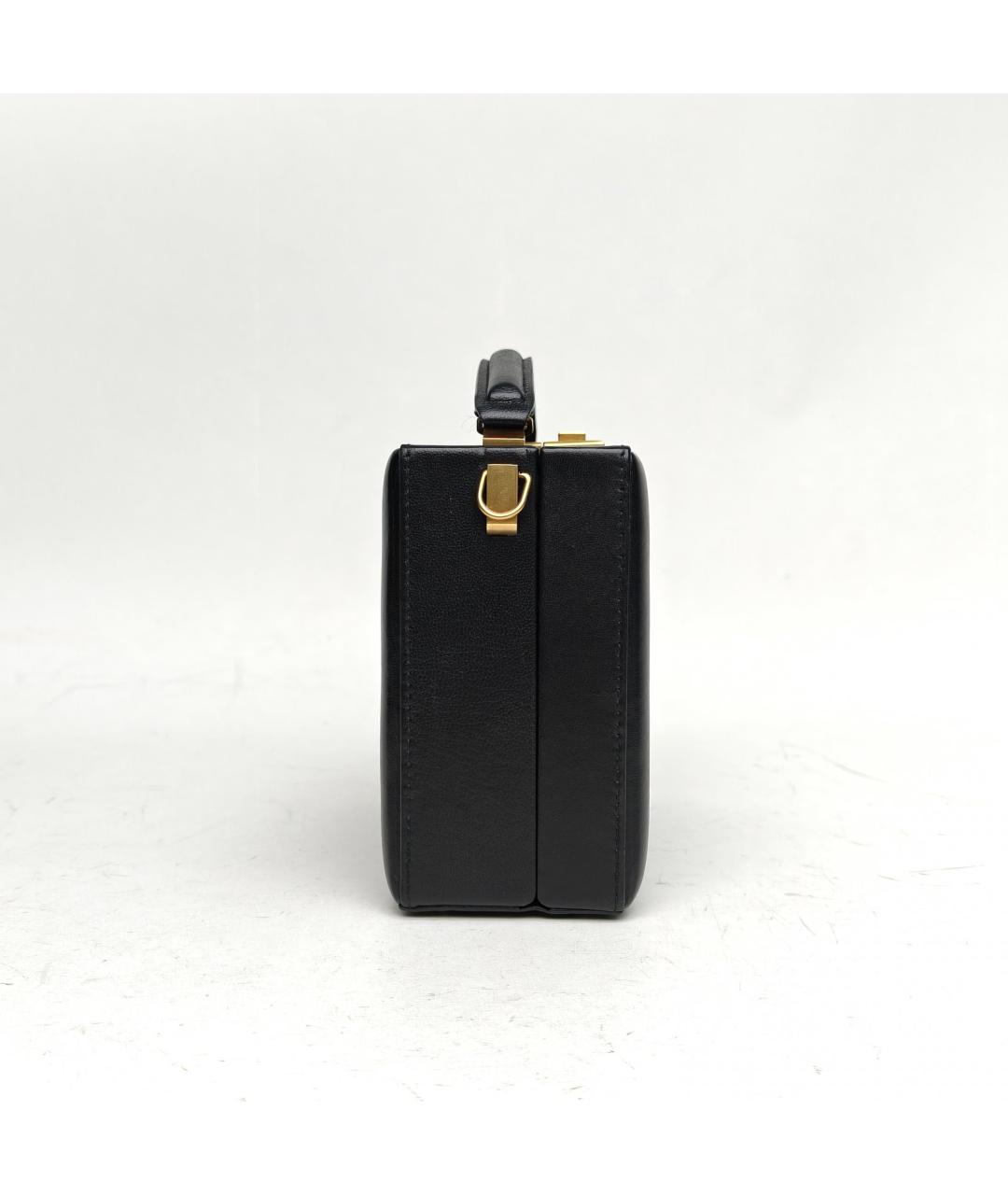 SAINT LAURENT Черная кожаная сумка через плечо, фото 5