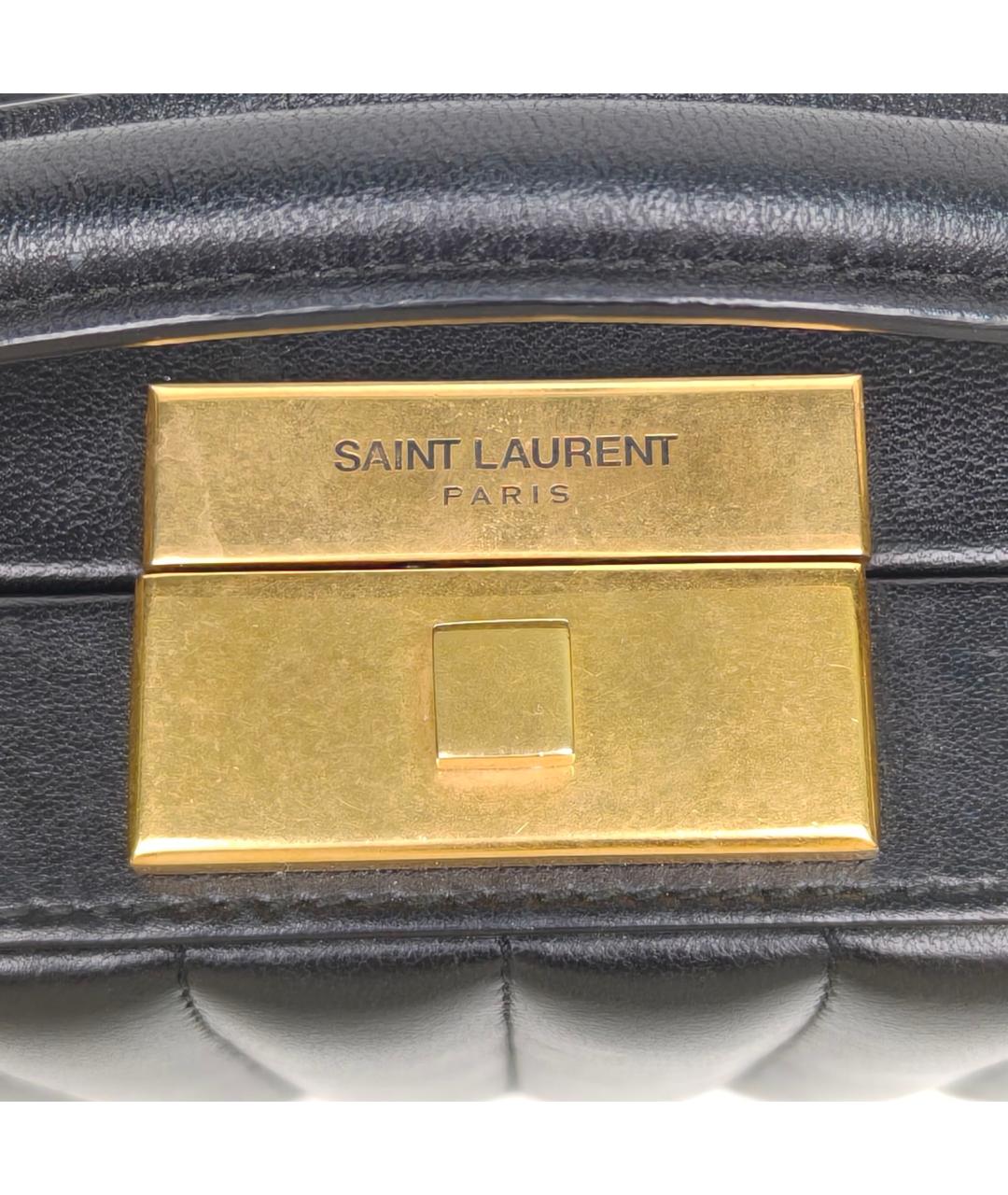 SAINT LAURENT Черная кожаная сумка через плечо, фото 7