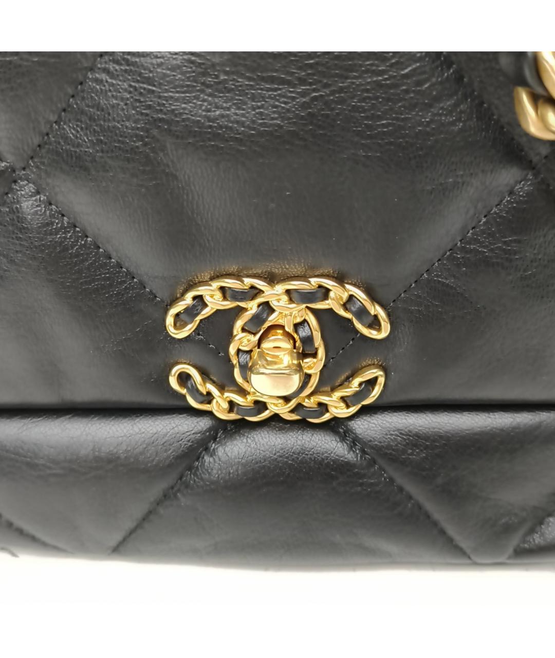 CHANEL Черная кожаная сумка через плечо, фото 8