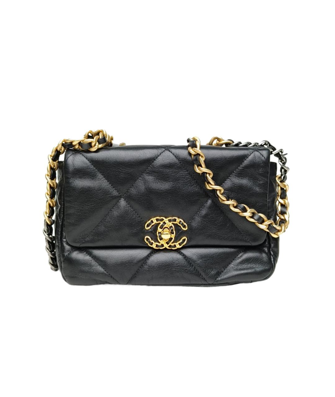 CHANEL Черная кожаная сумка через плечо, фото 10
