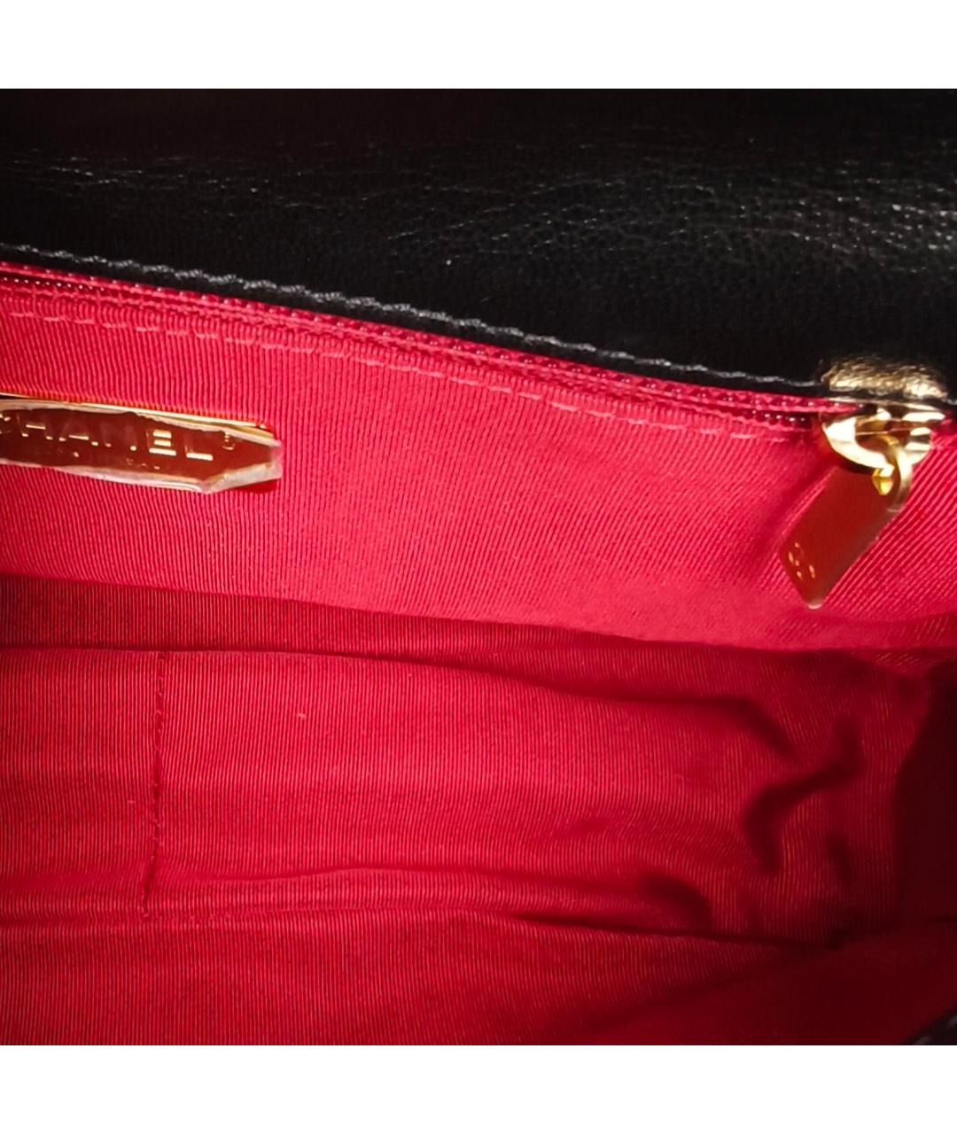 CHANEL Черная кожаная сумка через плечо, фото 7