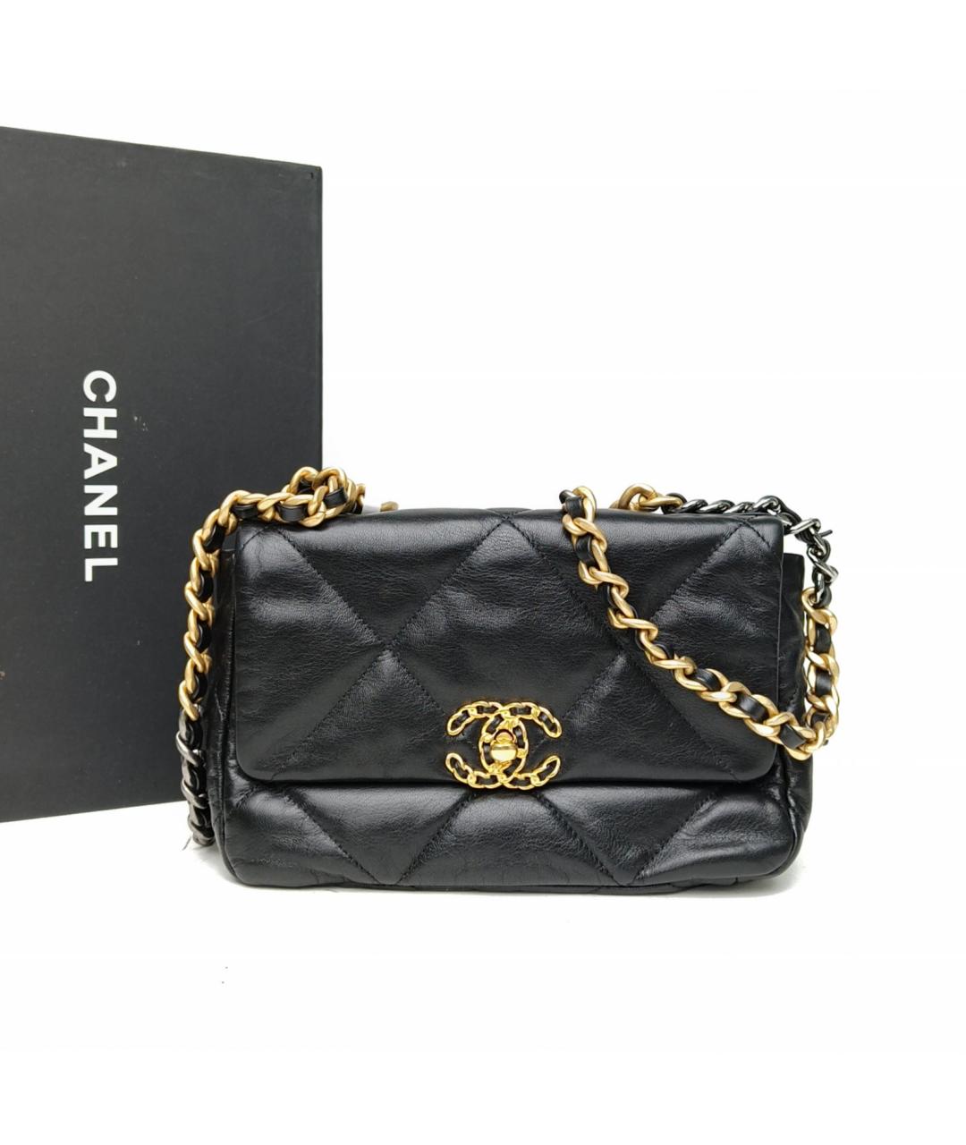 CHANEL Черная кожаная сумка через плечо, фото 9