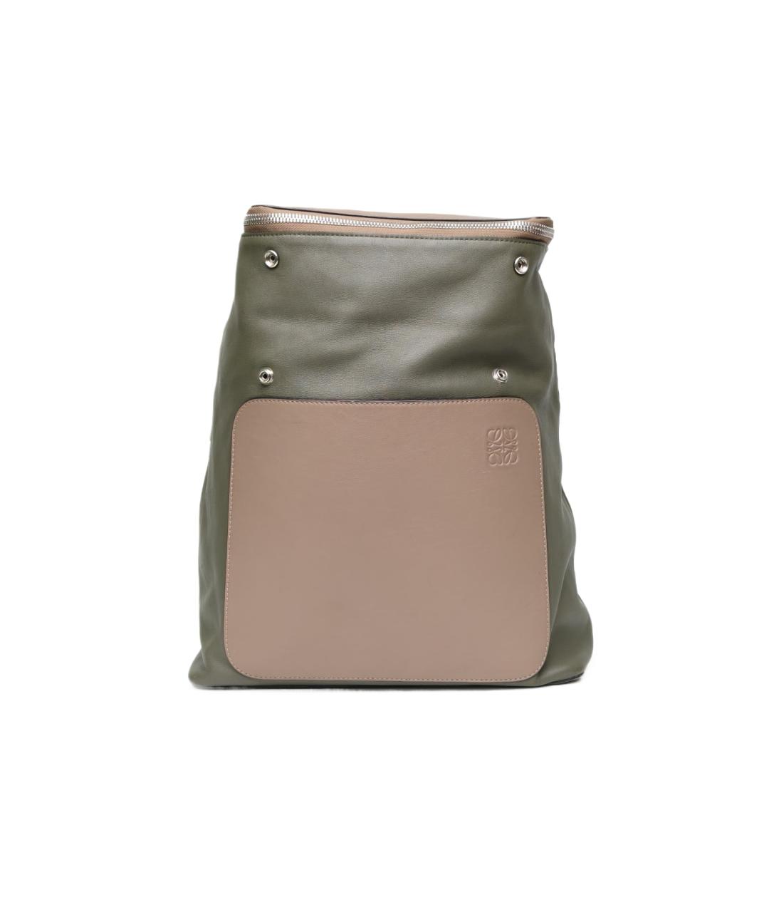 LOEWE Коричневый кожаный рюкзак, фото 8