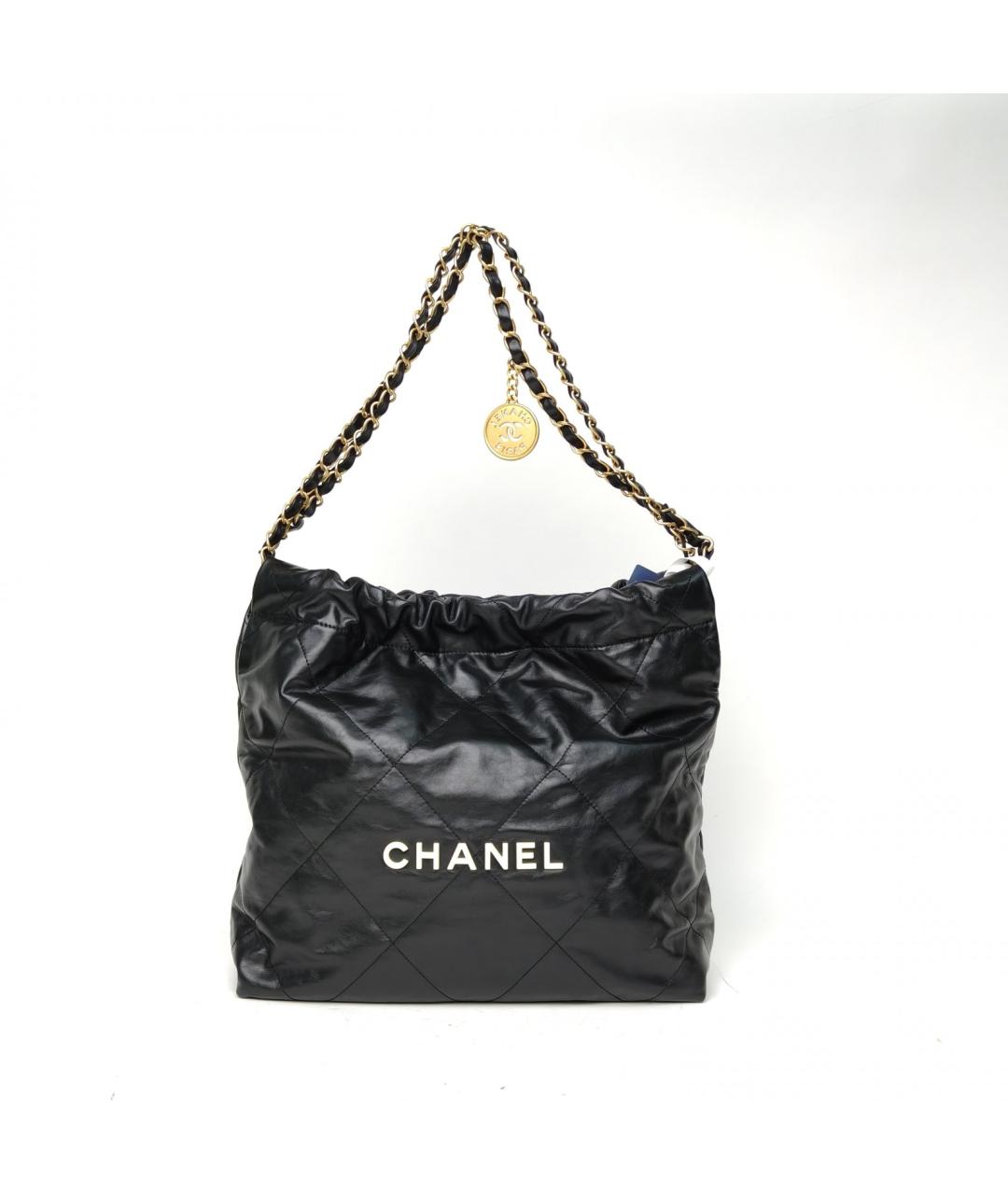 CHANEL Черная кожаная сумка тоут, фото 3