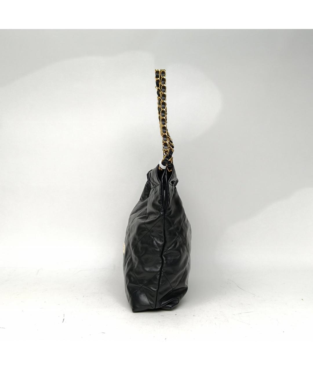 CHANEL Черная кожаная сумка тоут, фото 4