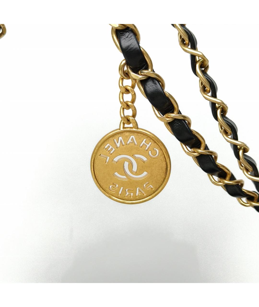 CHANEL Черная кожаная сумка тоут, фото 8