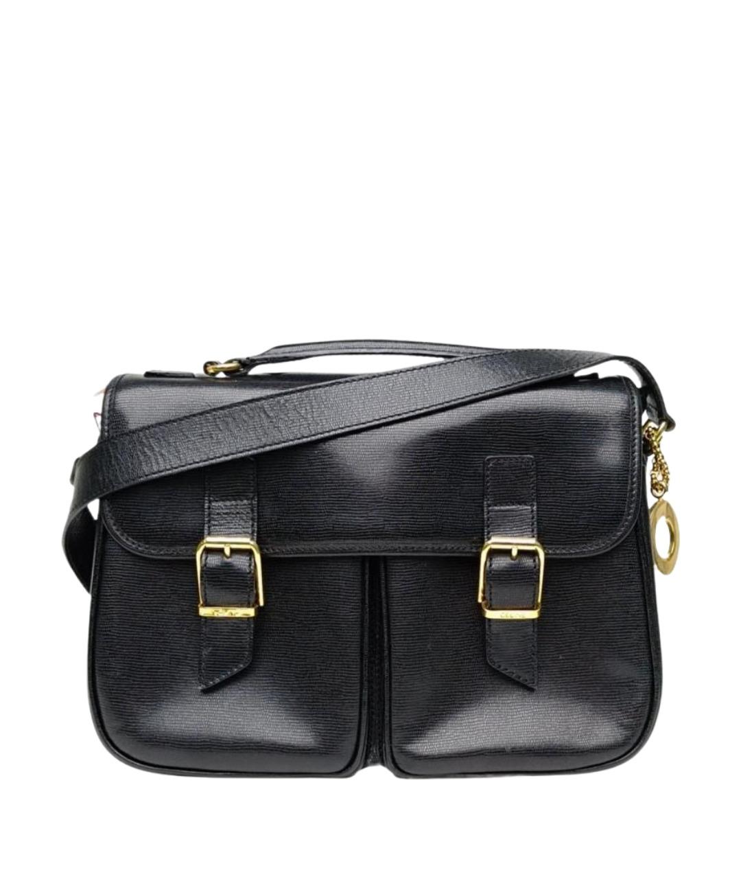 CELINE Черная кожаная сумка через плечо, фото 1