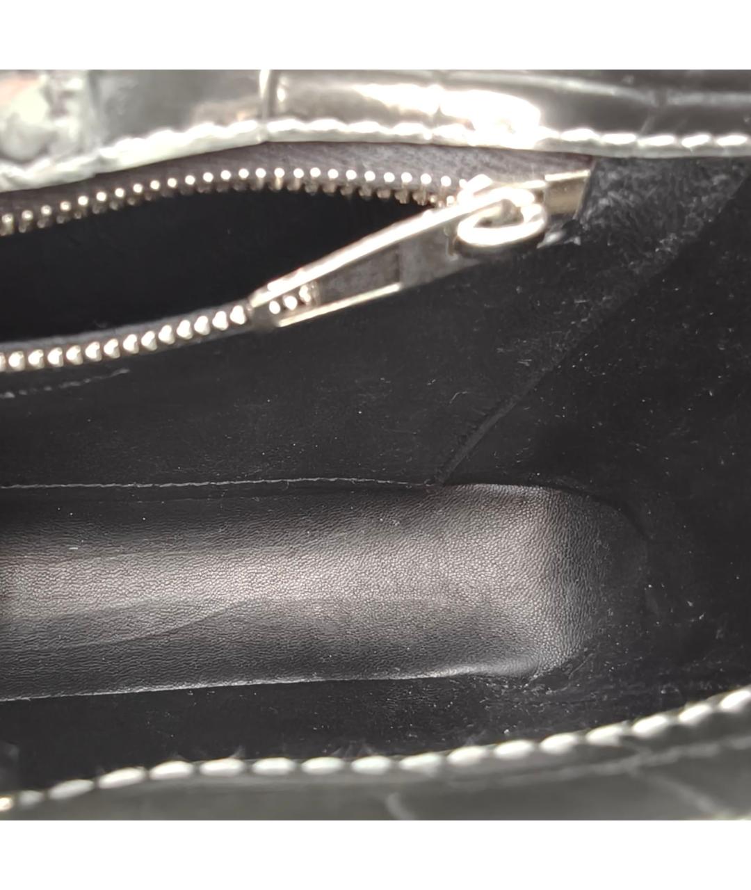 BALENCIAGA Серебряная кожаная сумка через плечо, фото 7