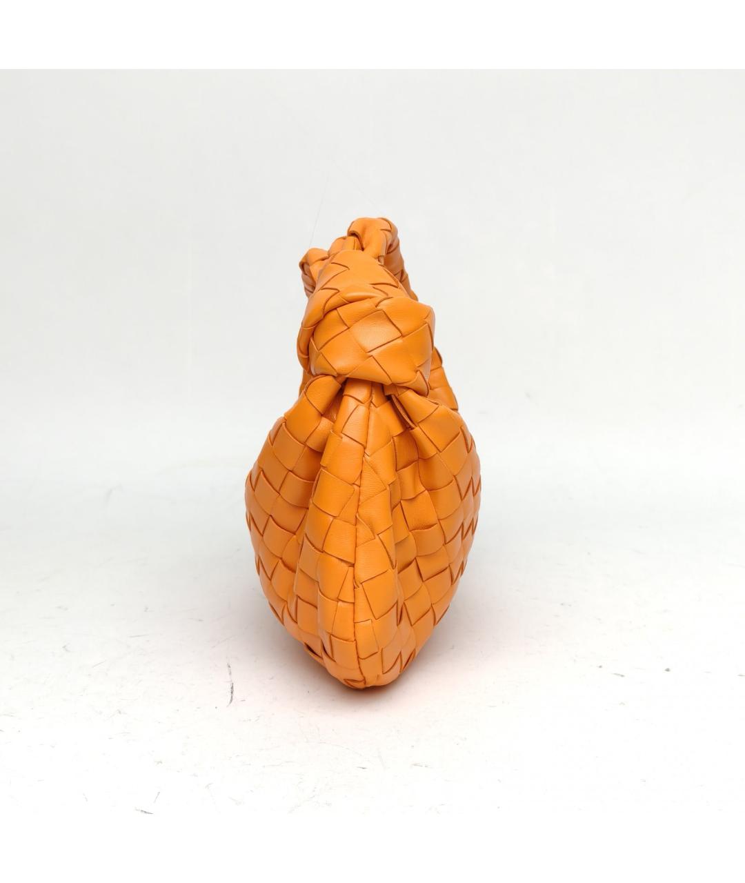 BOTTEGA VENETA Оранжевая кожаная сумка через плечо, фото 4