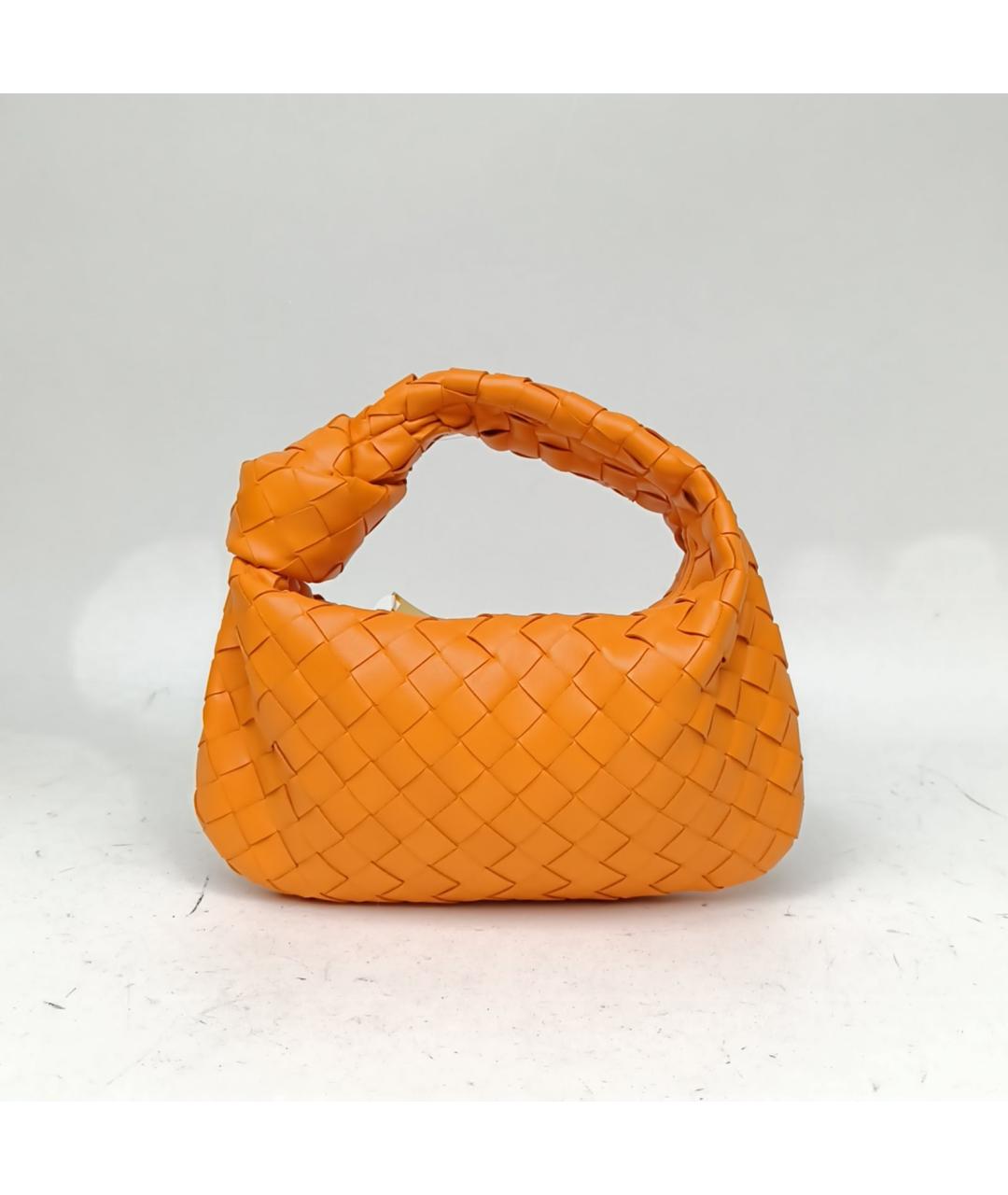 BOTTEGA VENETA Оранжевая кожаная сумка через плечо, фото 2